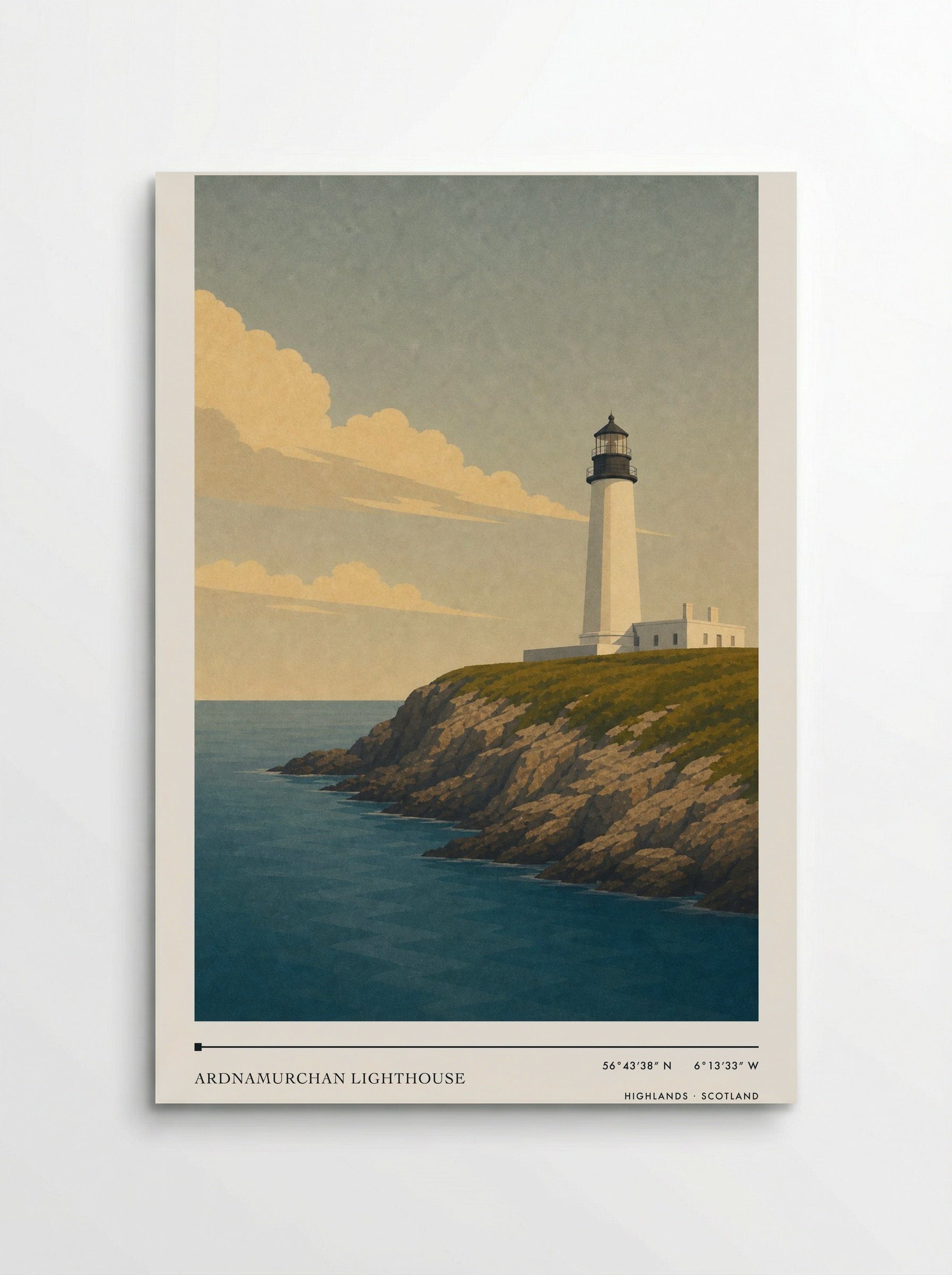 Ardnamurchan Lighthouse Travel Poster Artwork - Poster