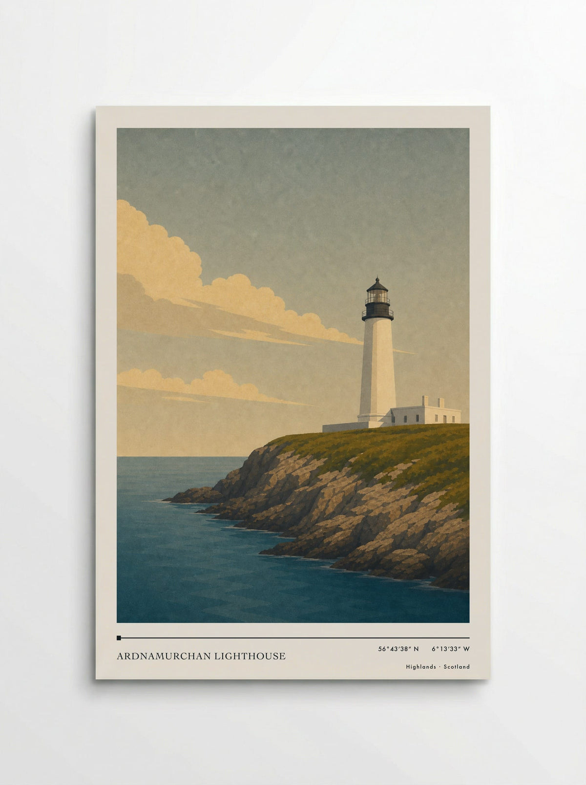 Ardnamurchan Lighthouse travel poster print