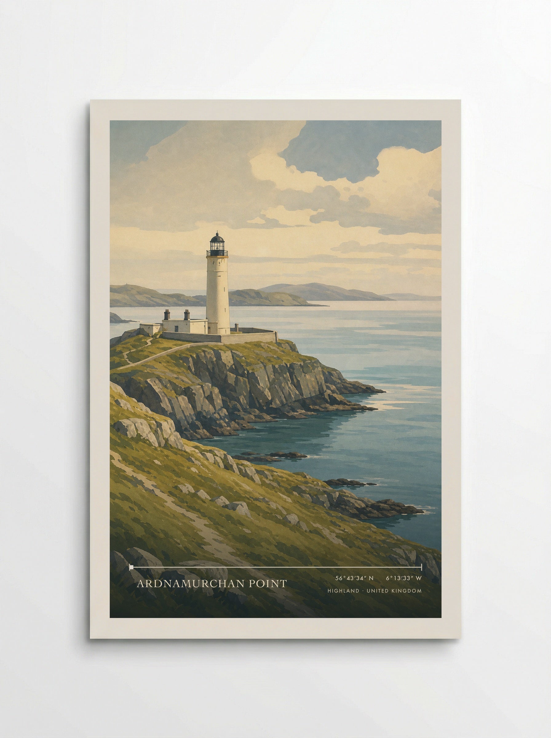 Ardnamurchan Point Highland United Kingdom Travel Poster - Poster