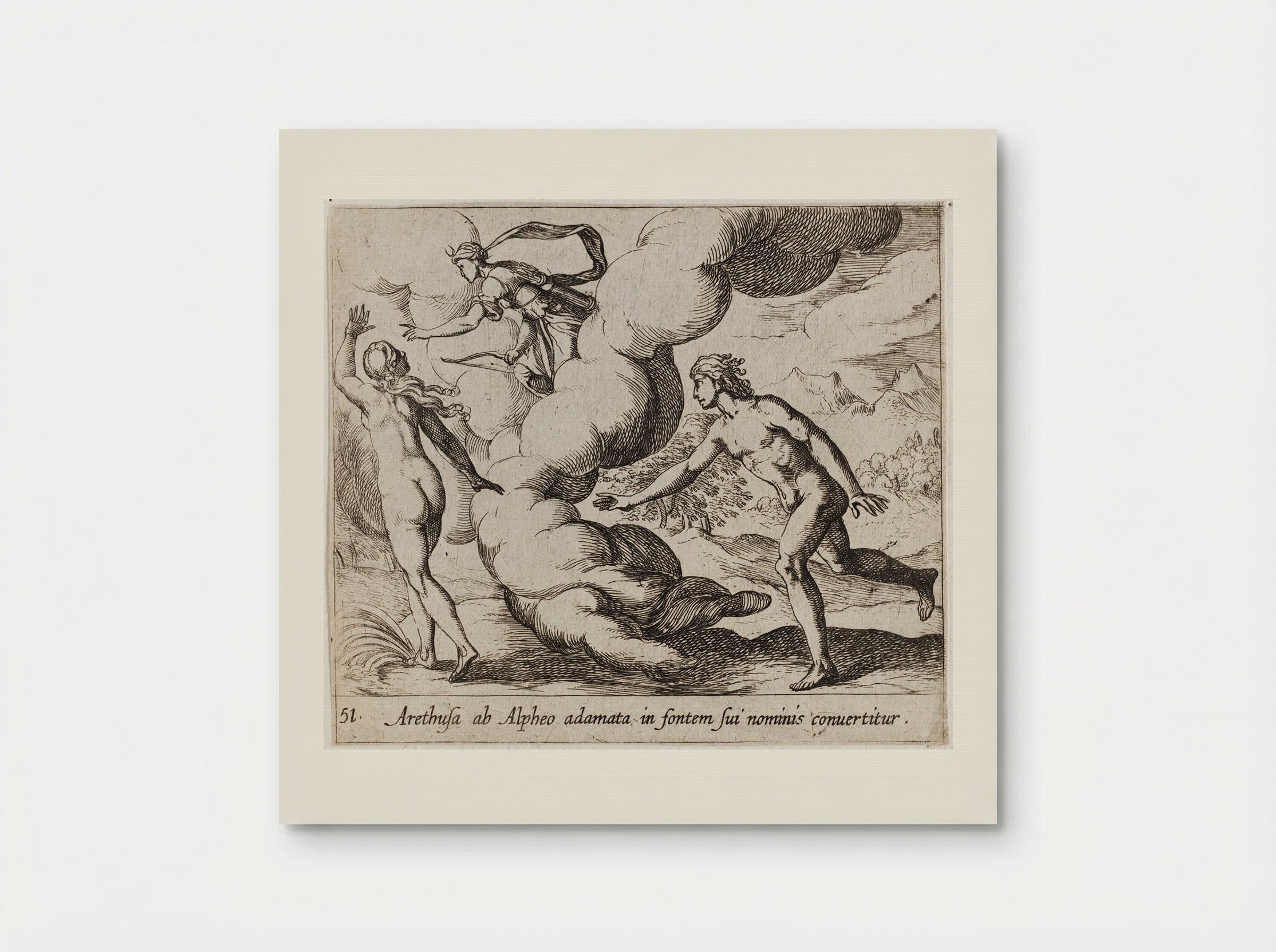 Arethusa Chased by Alpheus - Antonio Tempesta - Poster