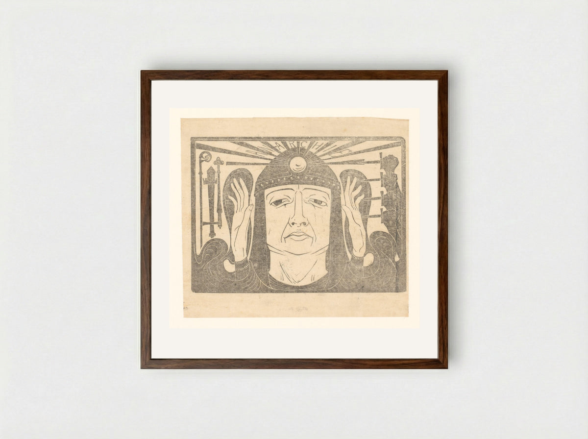 Argonauten: Psychische kracht onaantastbaar - Karel Petrus Cornelis de Bazel - Framed Print Dark Wood