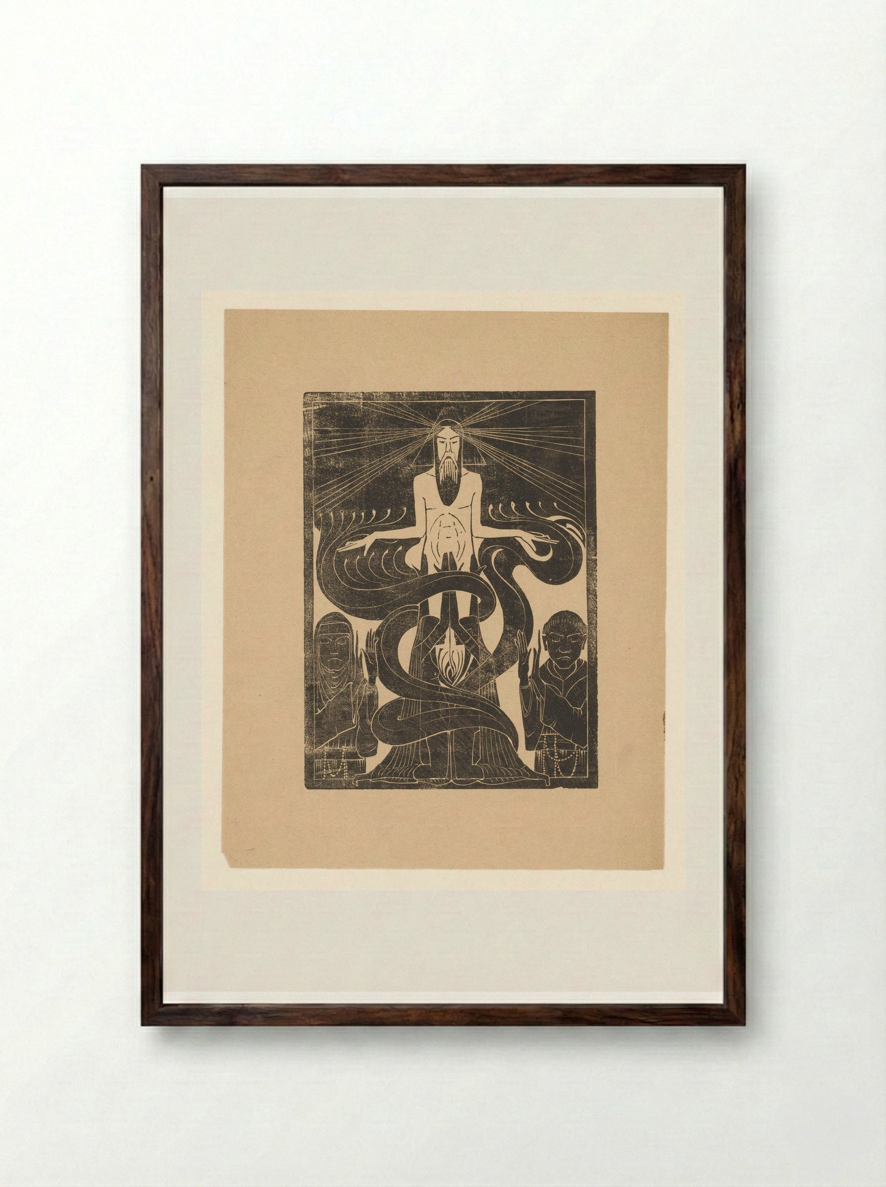 Argonauten: manlijk en vrouwlijk vuur - Karel Petrus Cornelis de Bazel - Framed Print Dark Wood