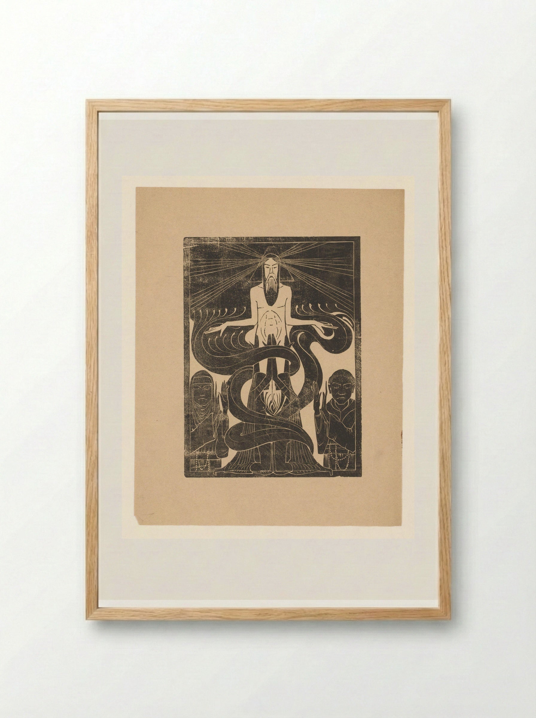 Argonauten: manlijk en vrouwlijk vuur - Karel Petrus Cornelis de Bazel - Framed Print Wood