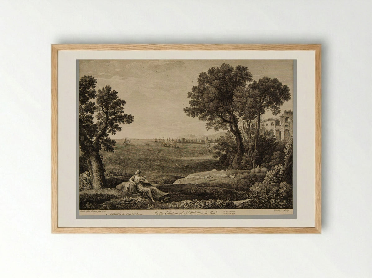 Ariadne and Bacchus - François Vivares - Framed Print Wood