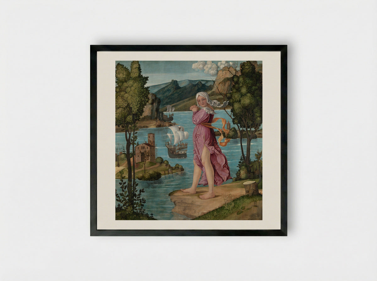 Ariadne on Naxos - Filippo da Verona - Framed Print Black