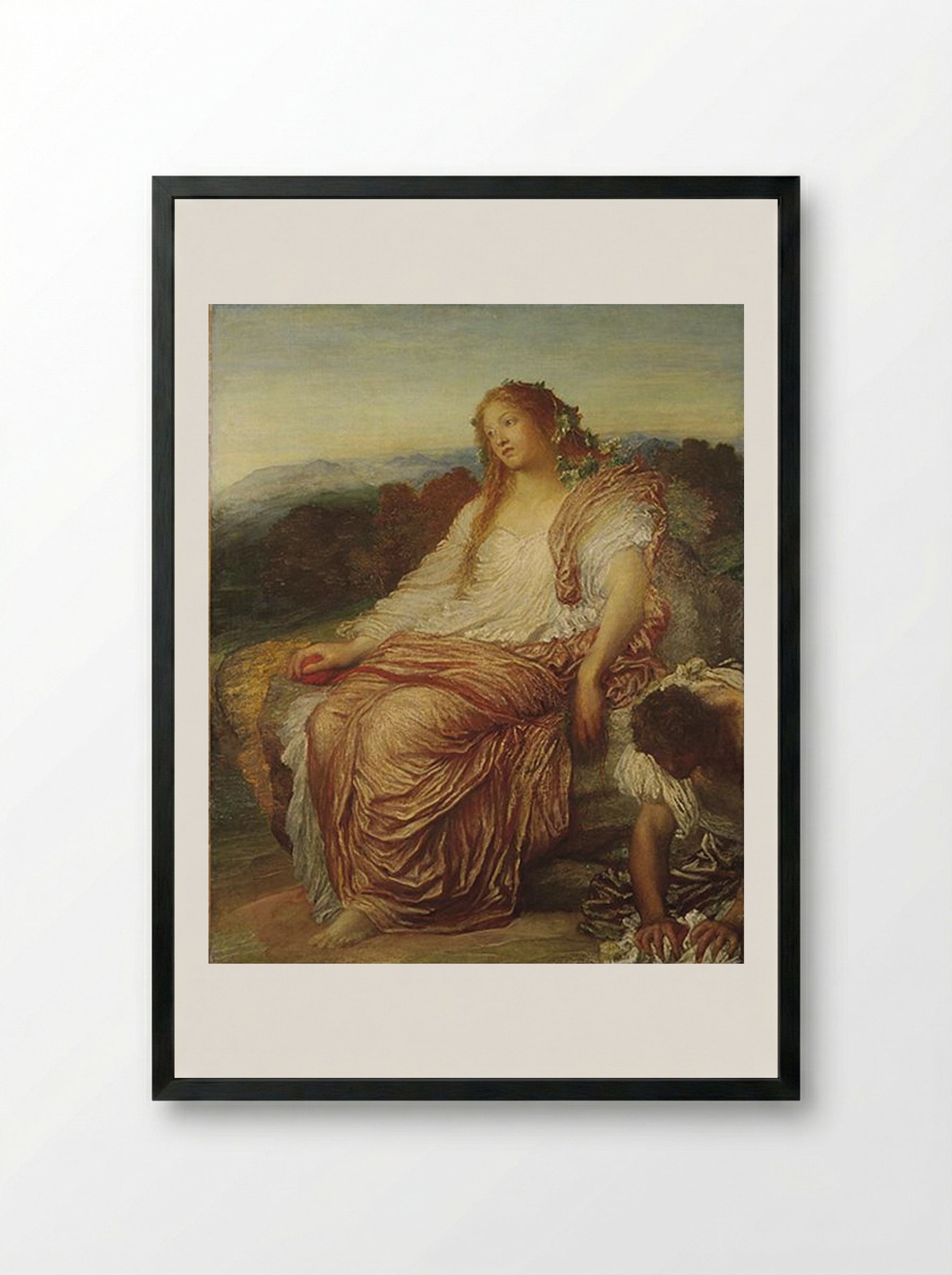 Ariadne - George Frederick Watts - Framed Print Black