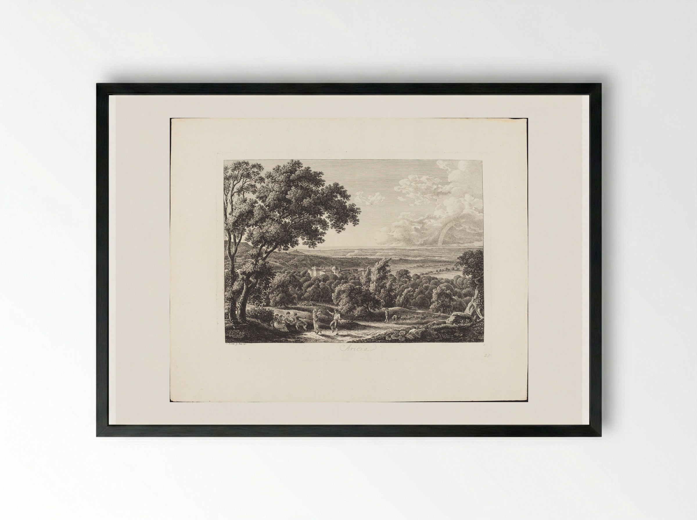 Aricia - Johann Christian Reinhart - Framed Print Black