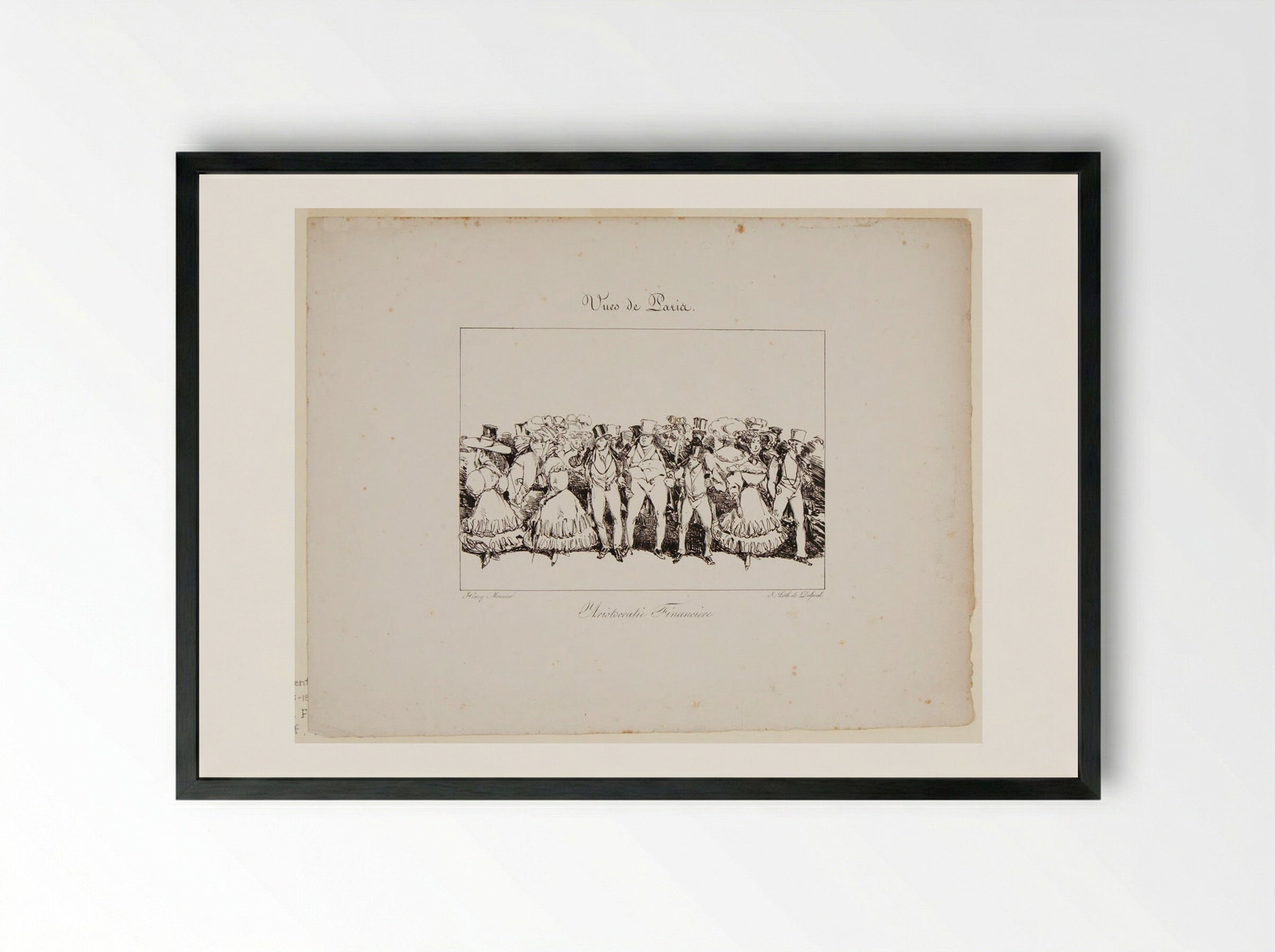 Aristocratie Financière - Henri Bonaventure Monnier - Framed Print Black