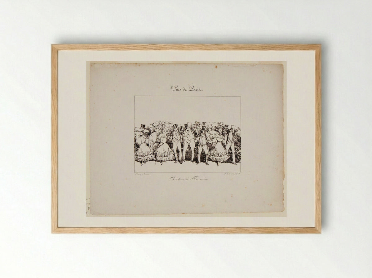 Aristocratie Financière - Henri Bonaventure Monnier - Framed Print Wood