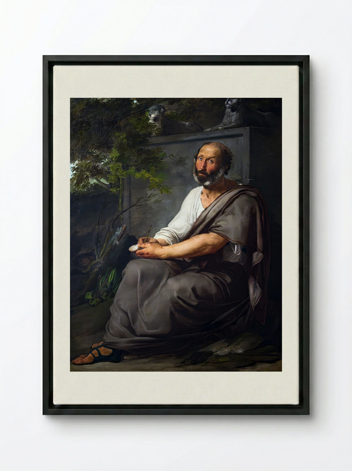 Aristotle - Francesco Hayez - Framed Canvas Black
