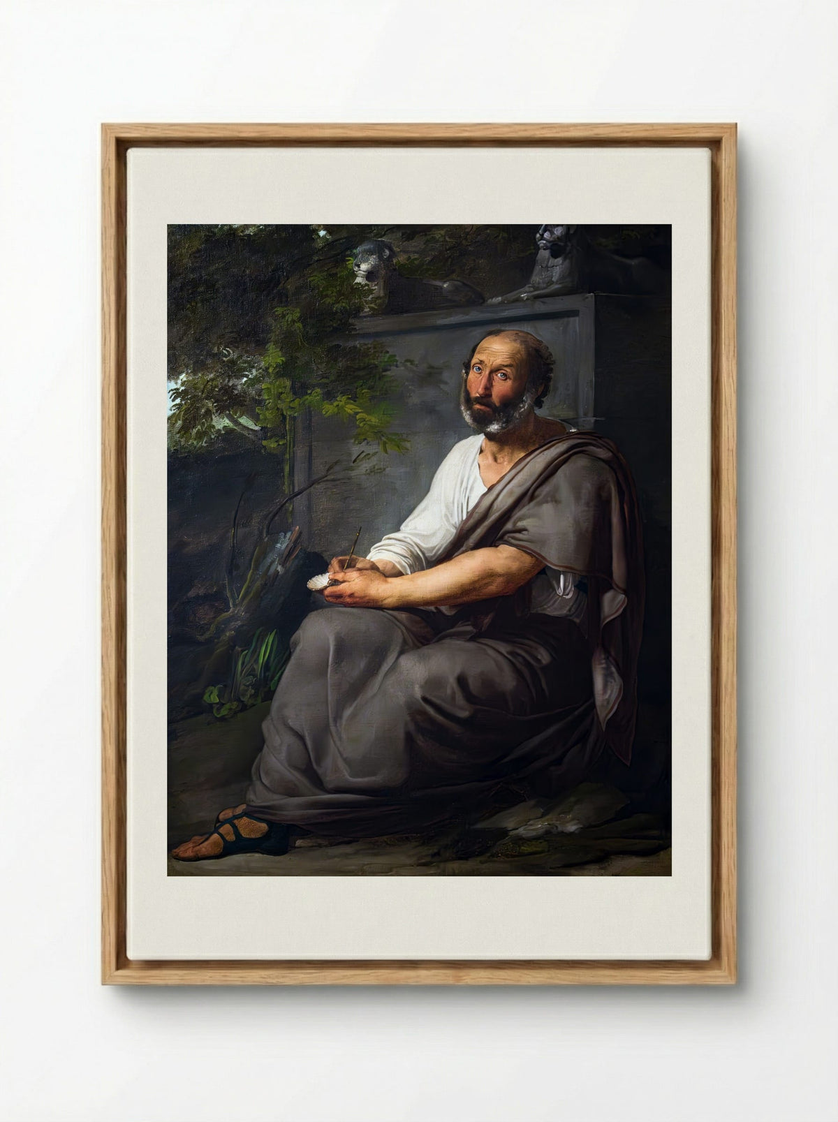 Aristotle - Francesco Hayez - Framed Canvas Wood