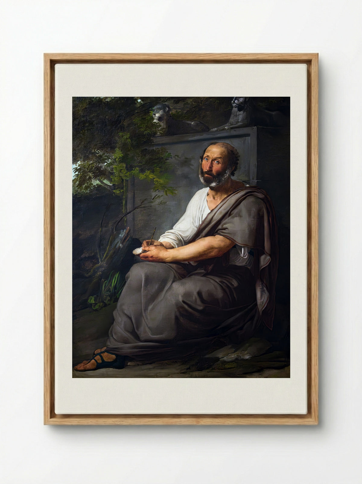 Aristotle - Francesco Hayez - Framed Canvas Wood