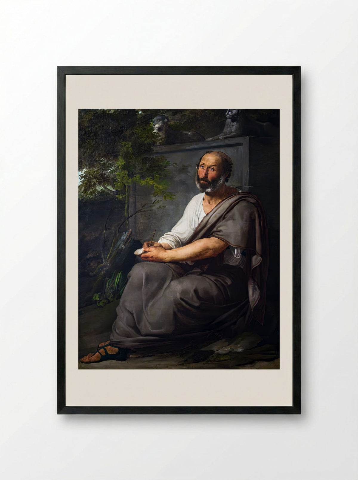 Aristotle - Francesco Hayez - Framed Print Black