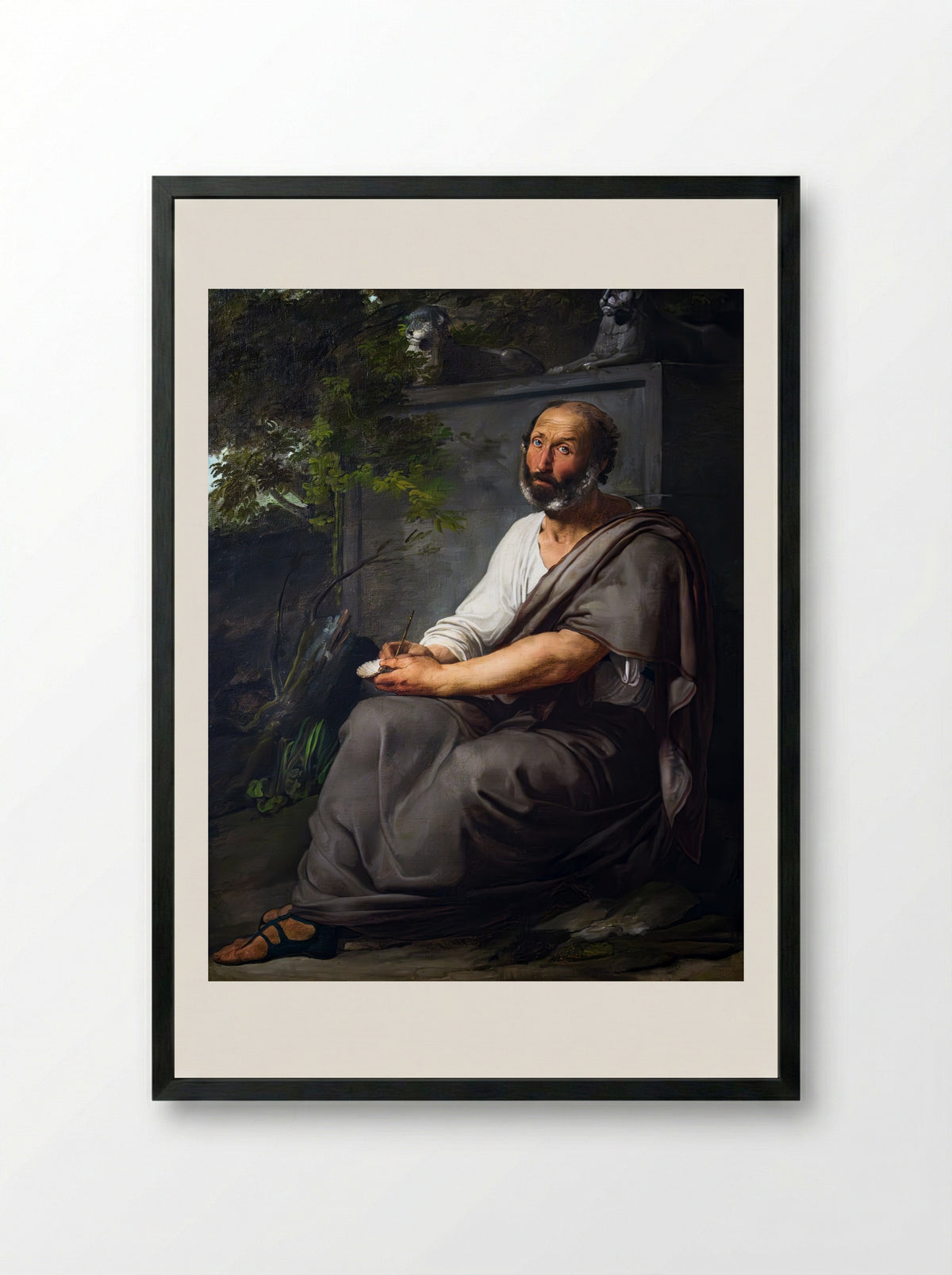 Aristotle - Francesco Hayez - Framed Print Black