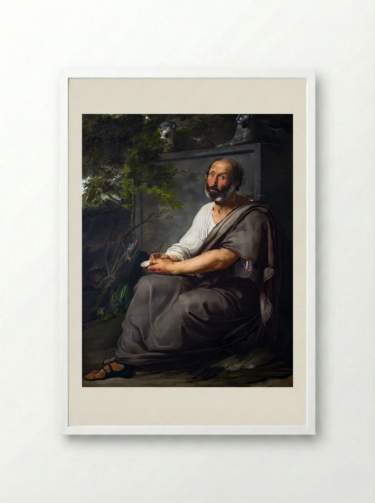 Aristotle - Francesco Hayez - Framed Print White