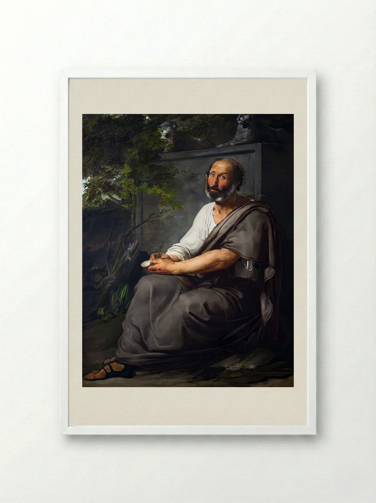 Aristotle - Francesco Hayez - Framed Print White