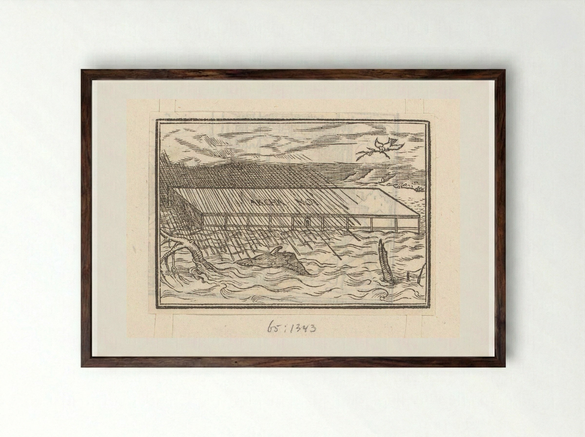 Ark van Noach - Veit Rudolf Specklin - Framed Print Dark Wood