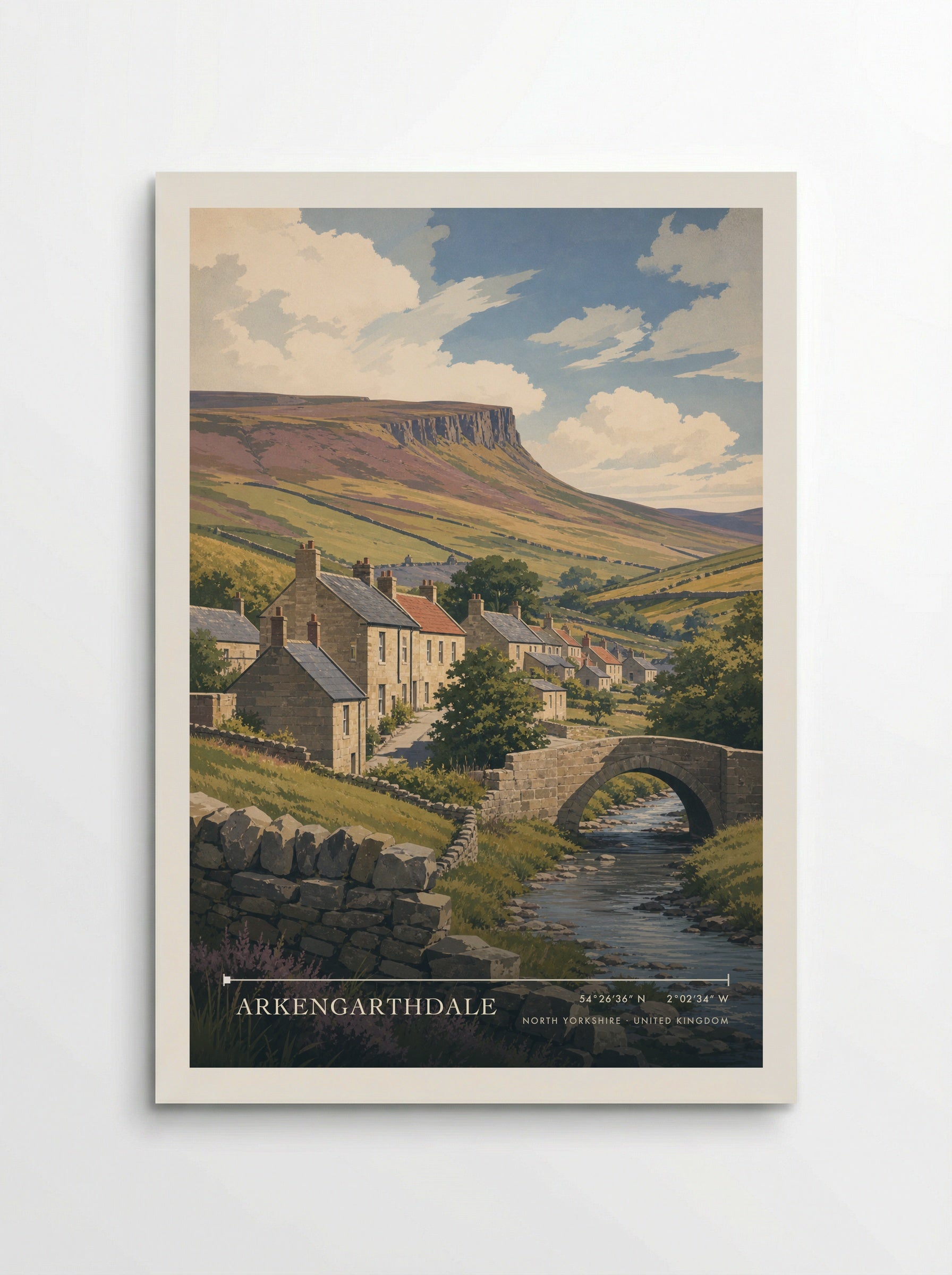 Arkengarthdale North Yorkshire United Kingdom Travel Poster - Poster