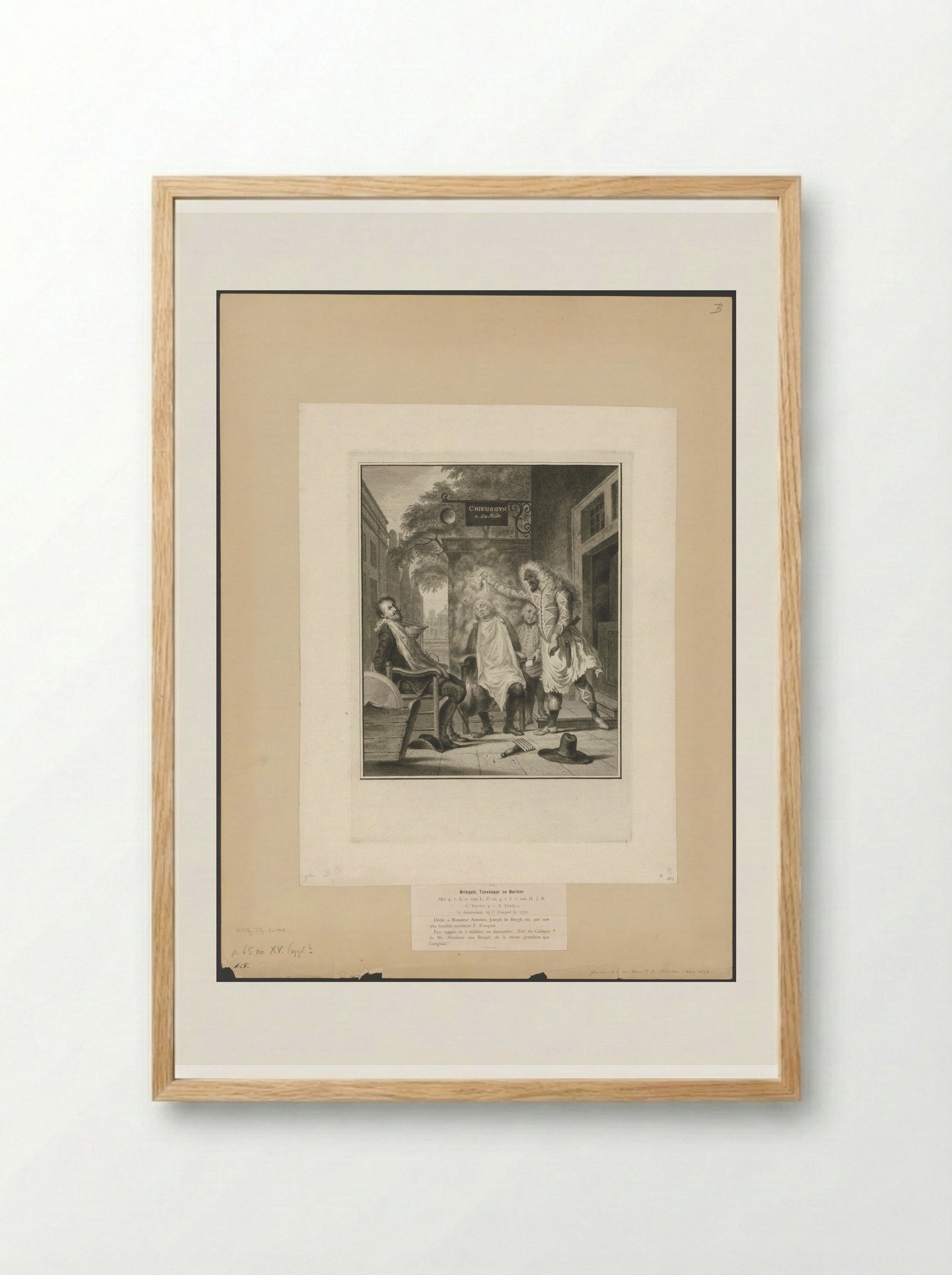 Arlequin, tovenaar en barbier: de bedrogen rivalen - Pieter Tanjé - Framed Print Wood