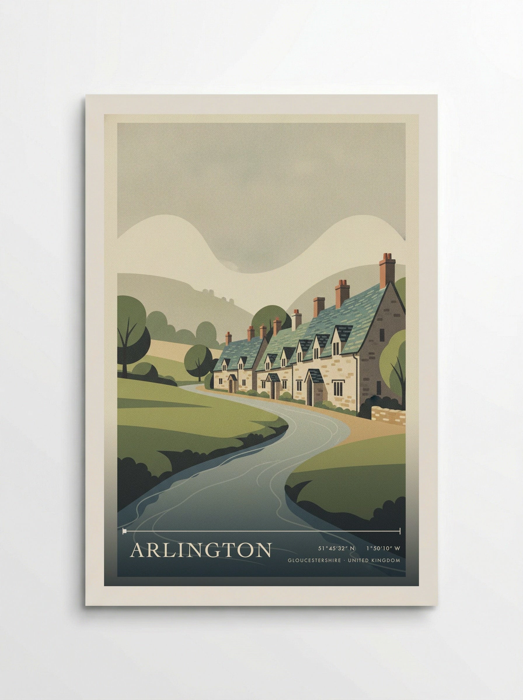 Arlington Gloucestershire United Kingdom Travel Poster - Poster