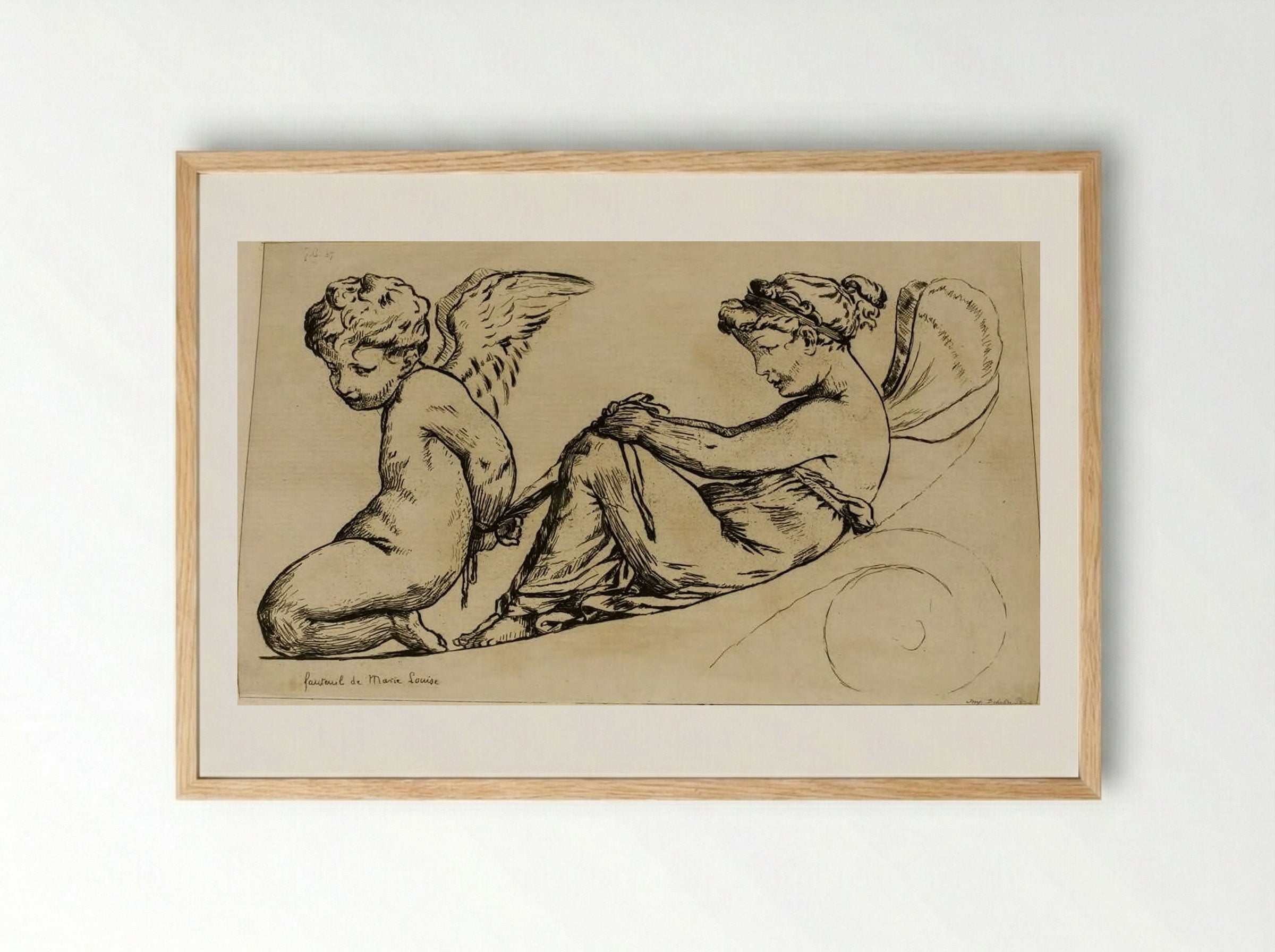 Arm of the Chair of Empress Marie-Louise - Jules de Goncourt - Framed Print Wood