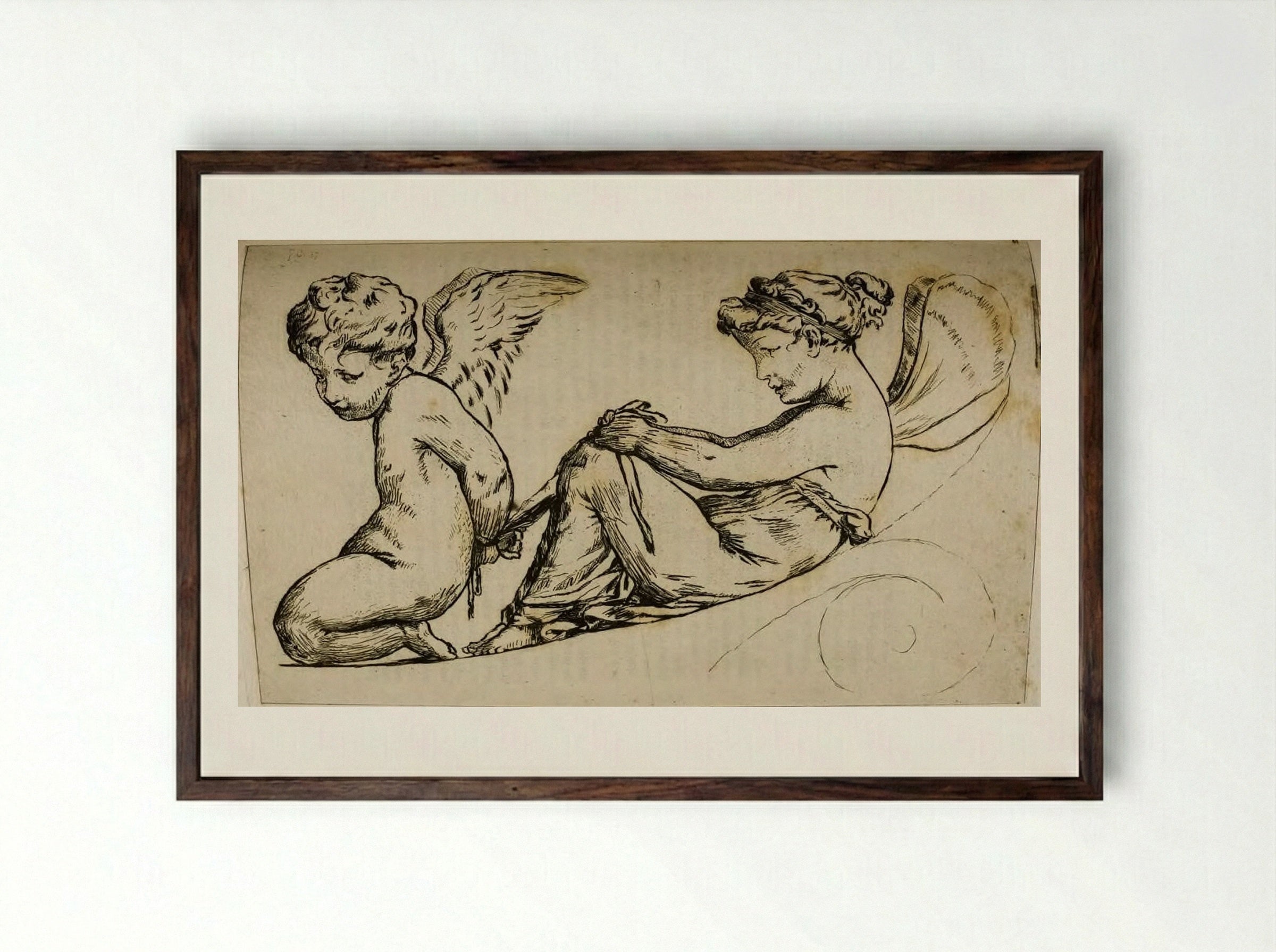 Arm of the Chair of the Empress Marie-Louise - Jules de Goncourt - Framed Print Dark Wood