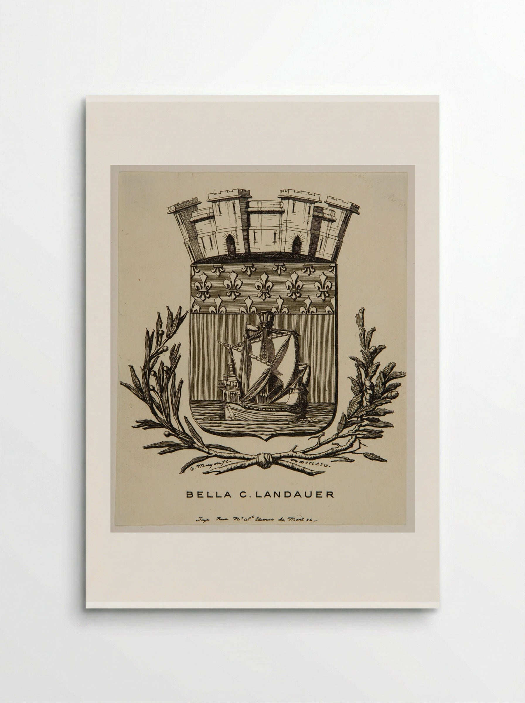 Armes symbolique de la ville de Paris - Charles Meryon - Poster