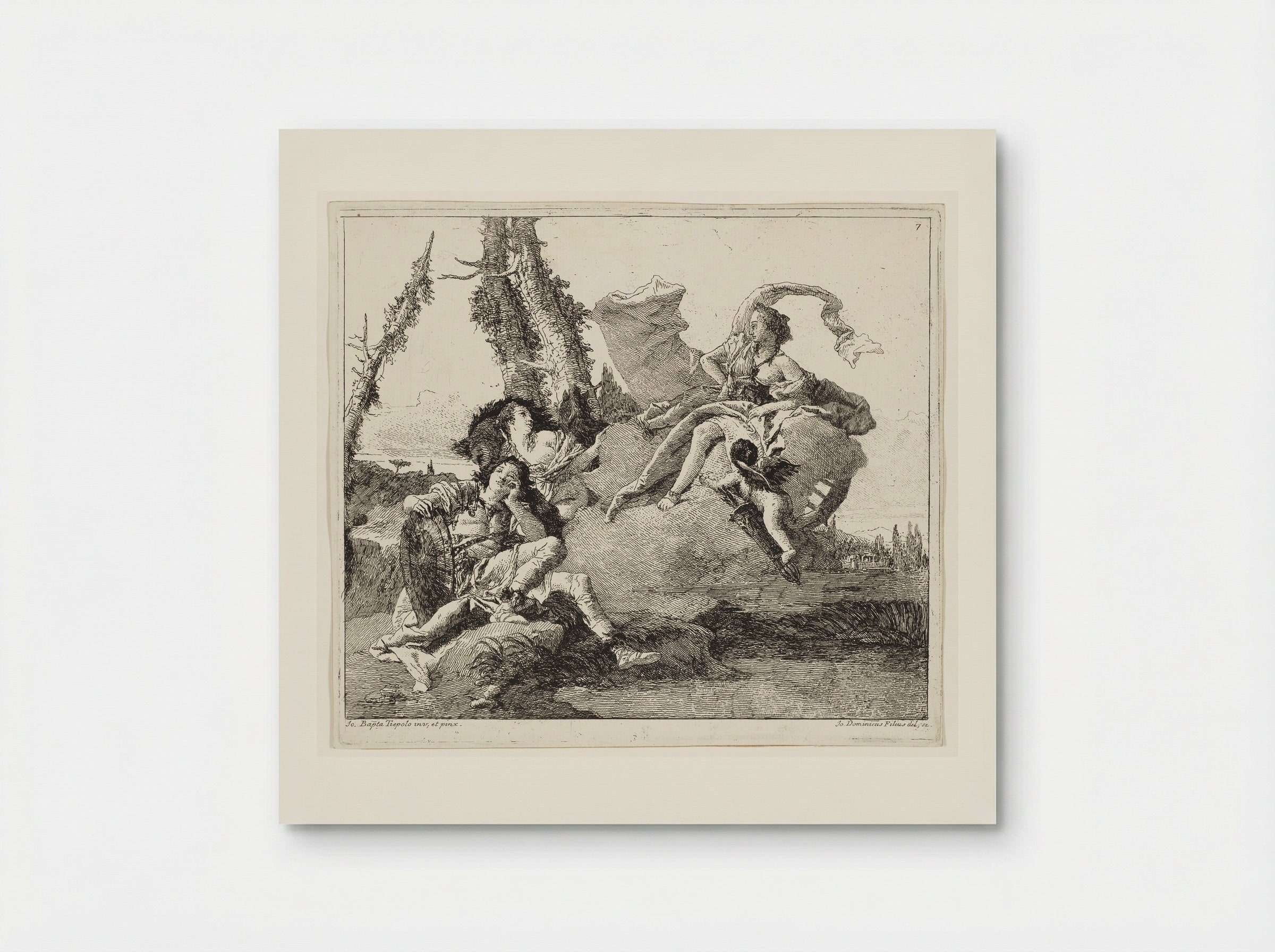 Armida Encounters the Sleeping Rinaldo - Giovanni Domenico Tiepolo - Poster