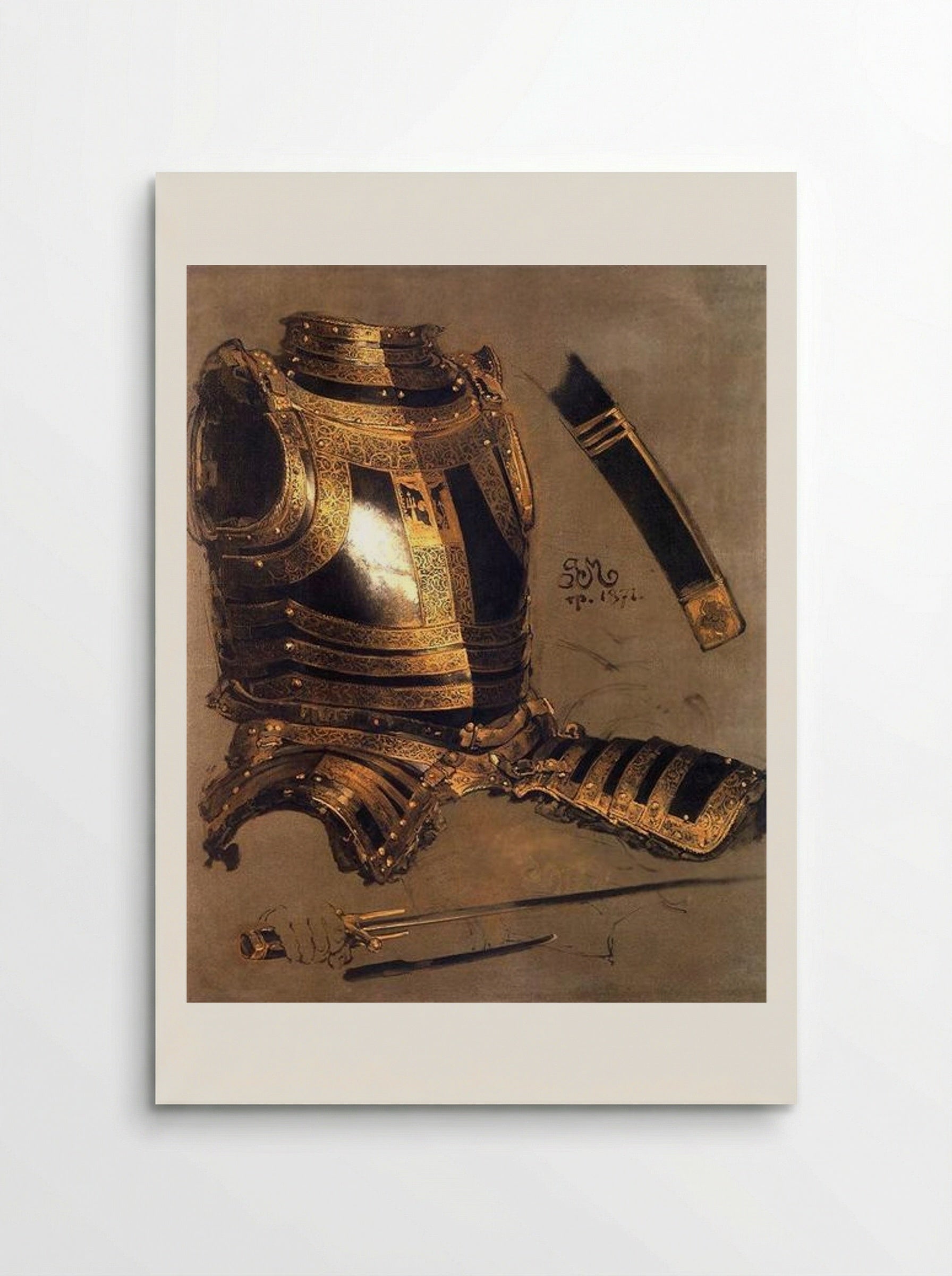 Armor of Stefan Batory - Jan Matejko - Poster