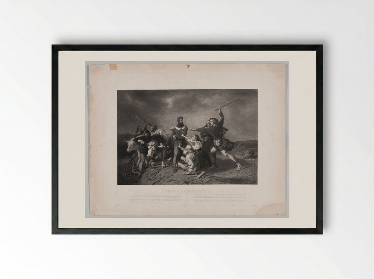 Arnold de Melchtal - Achille Isidore Gilbert - Framed Print Black