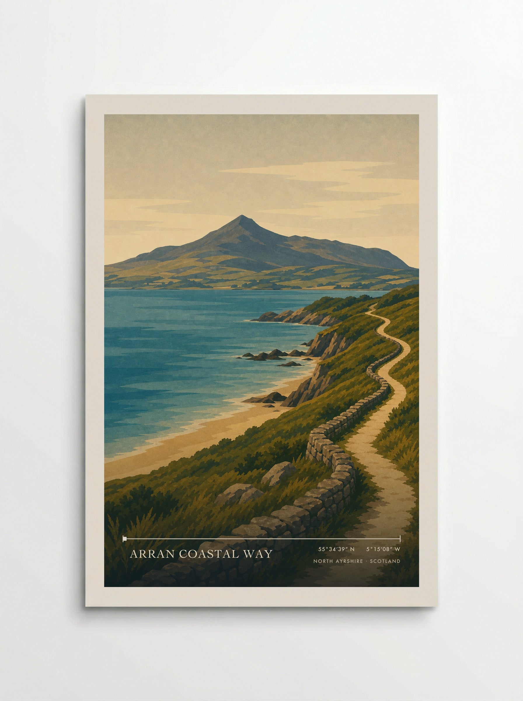 Arran Coastal Way Travel Poster Artwork - Poster