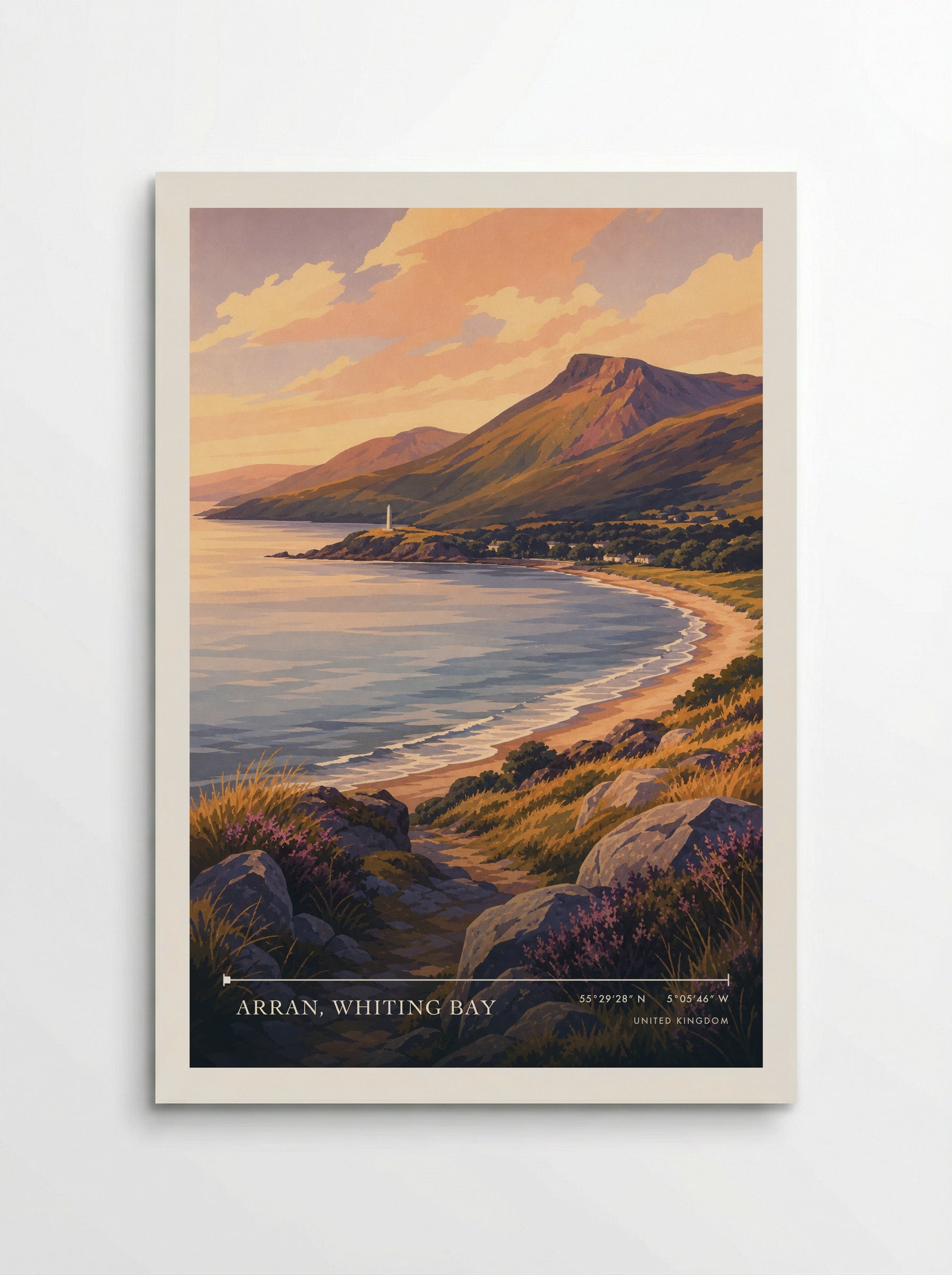Arran, Whiting Bay United Kingdom Travel Poster - Poster