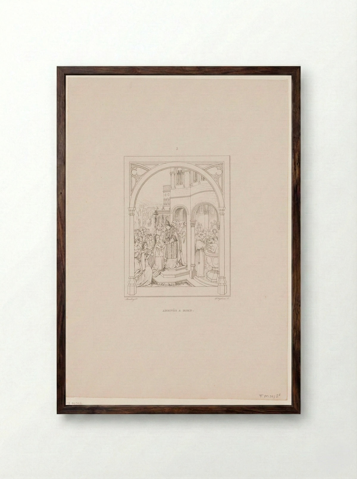 Arrivée à Rome - Société des Beaux-Arts - Framed Print Dark Wood