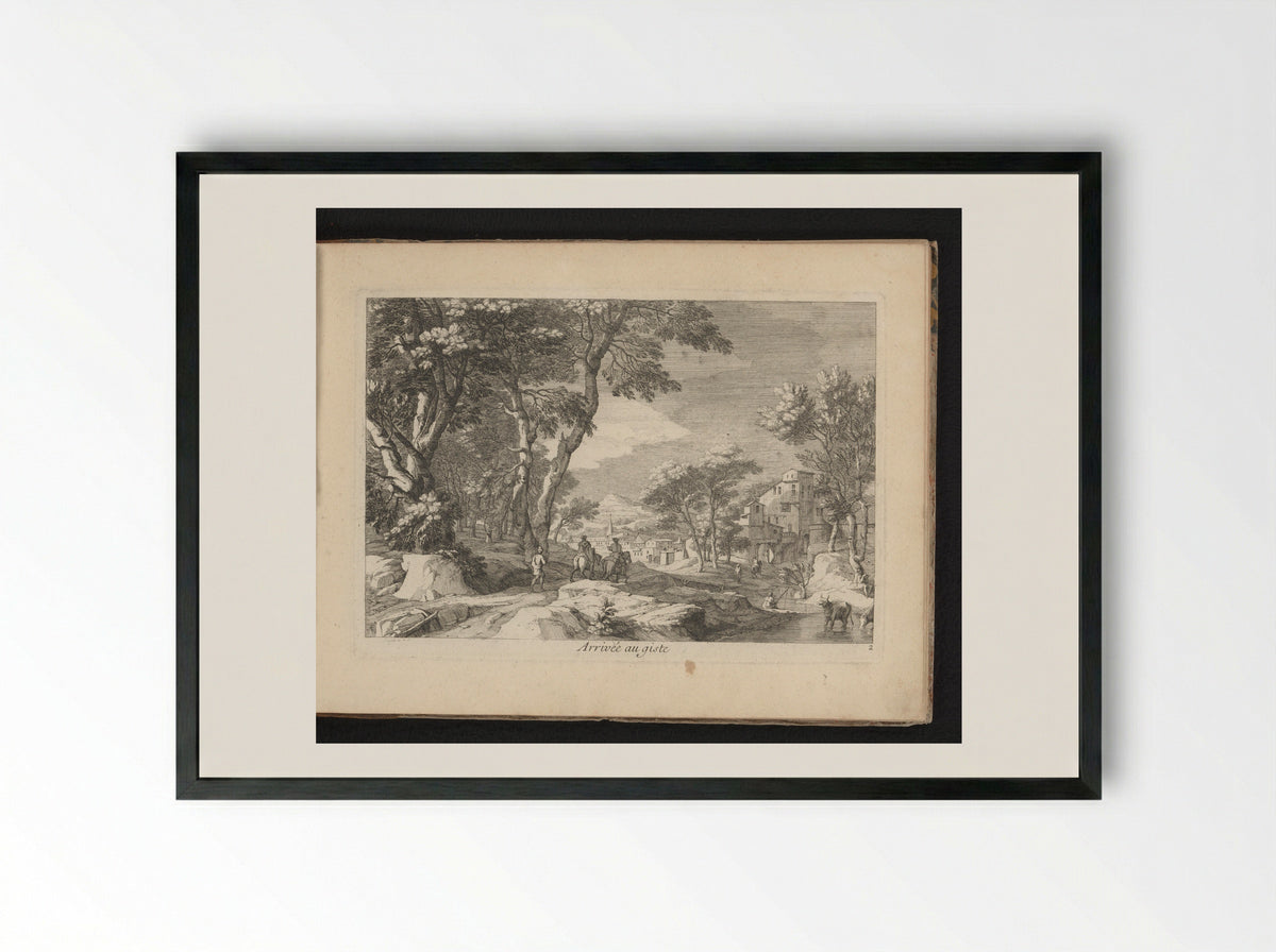 Arrivée au giste - Gaspard Duchange - Framed Print Black