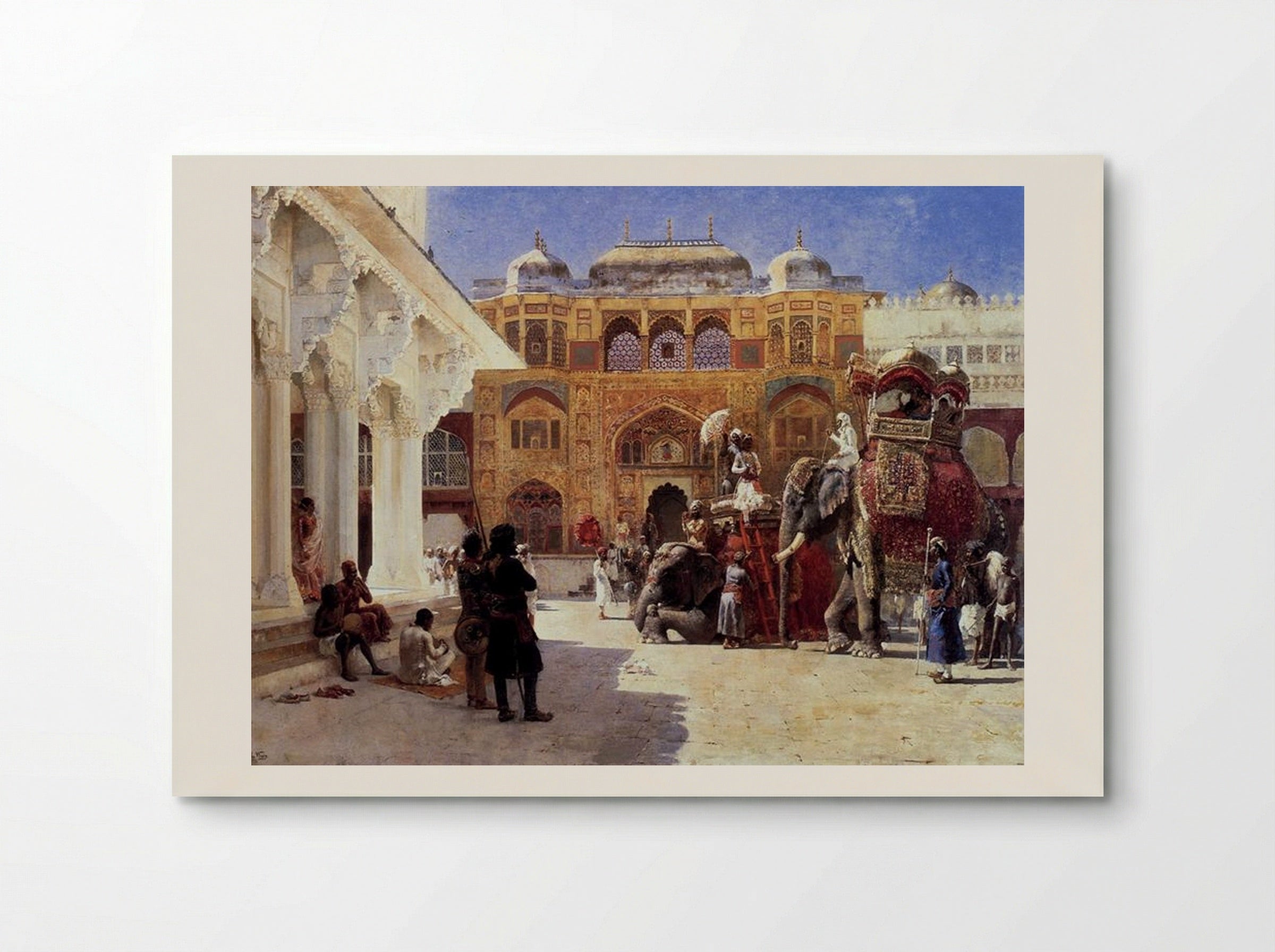Arrival of Prince Humbert, The Rajah, at the Palace of Amber - Edwin Lord Weeks - Poster