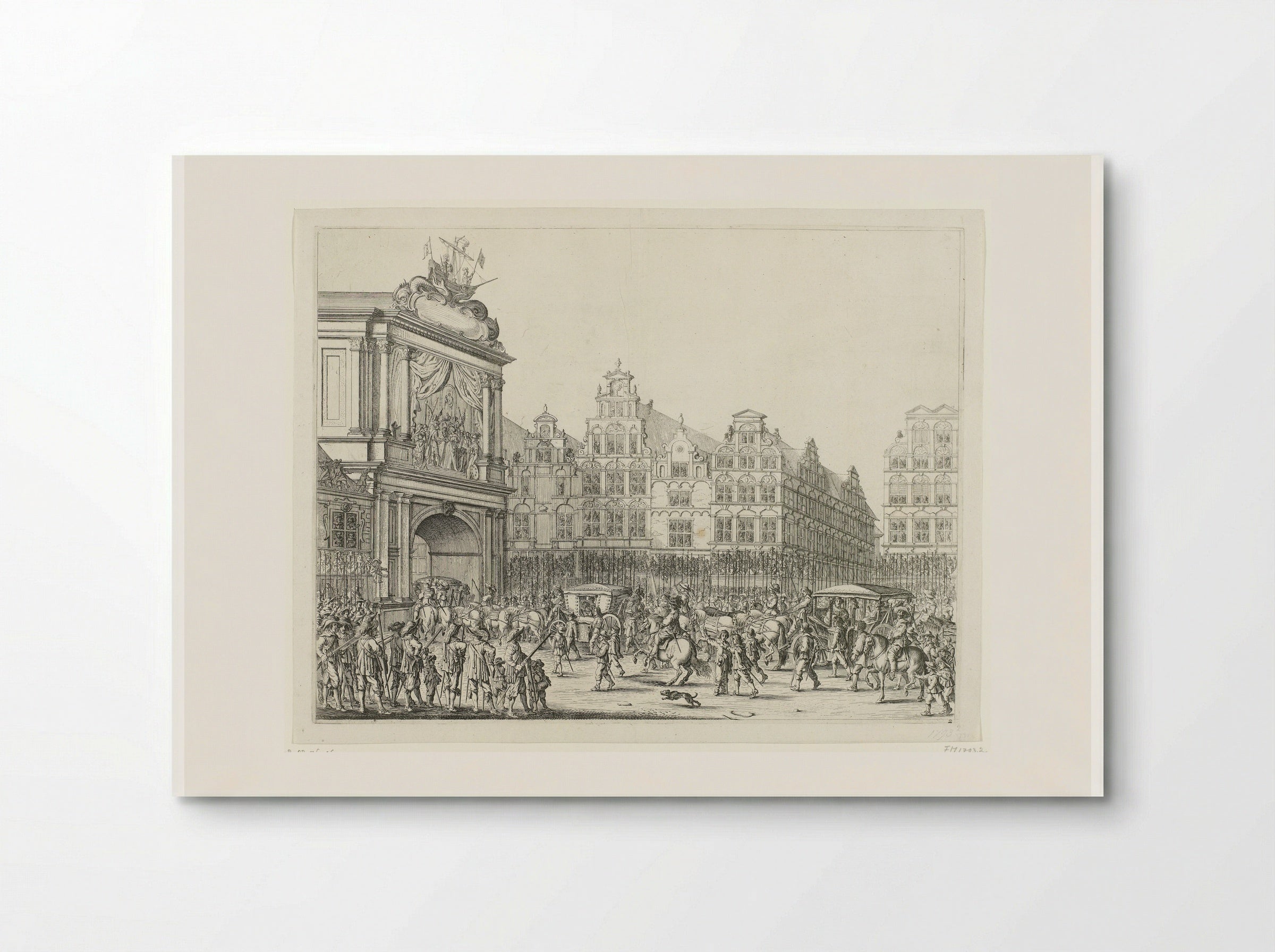 Arrival of the Procession Along the Nieuwerdijk on the Dam - Salomon Savery - Poster