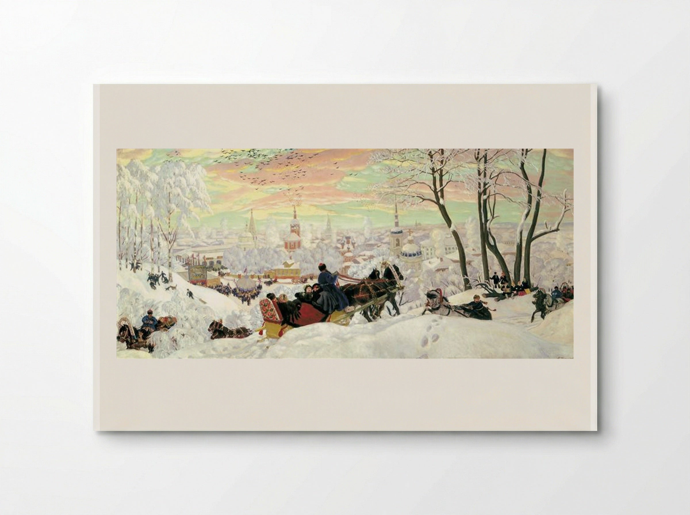 Arriving for Shrovetide - Boris Kustodiev - Poster