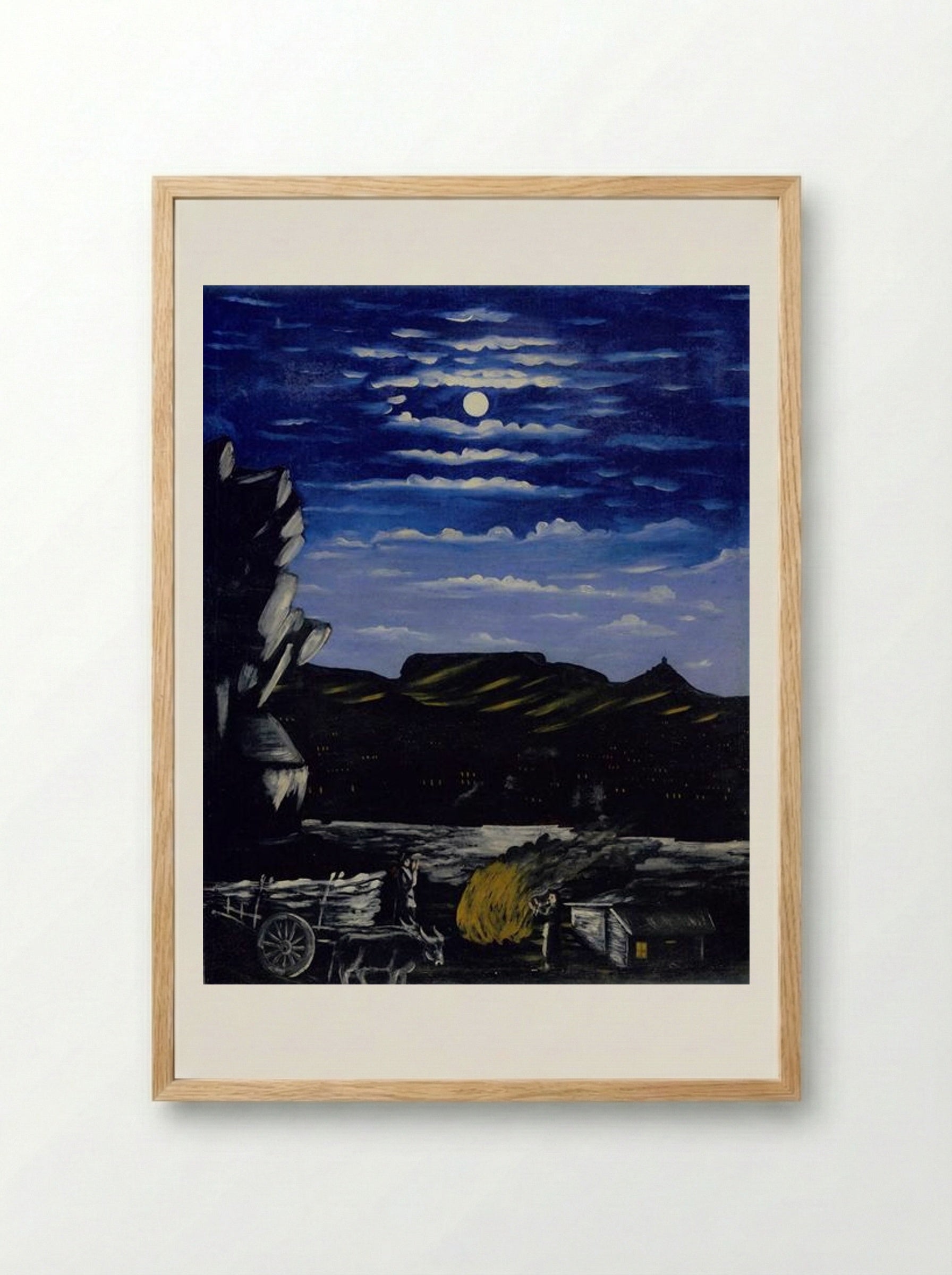 Arsenali Mountain at Night - Niko Pirosmani - Framed Print Wood