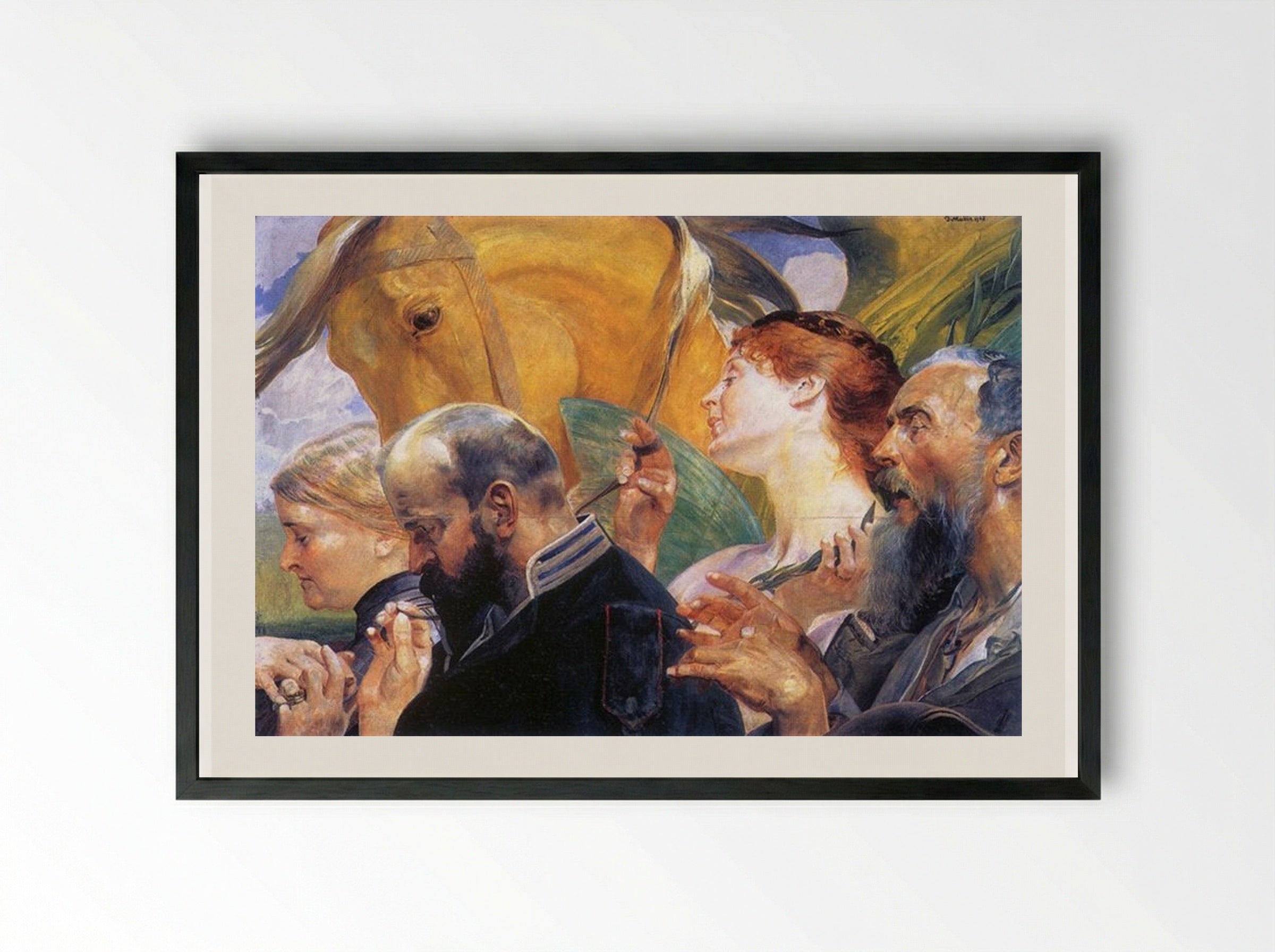 Art (Sztuka) - Jacek Malczewski - Framed Print Black