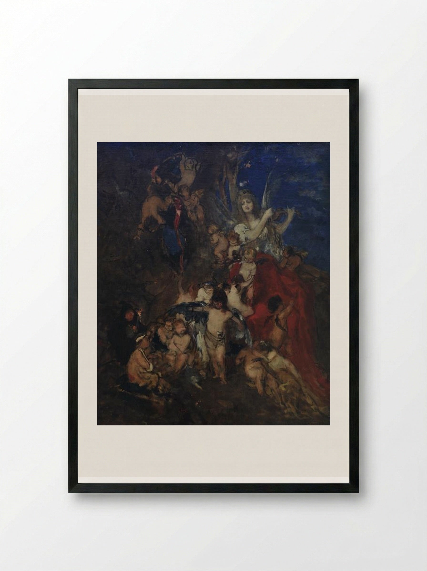 Art and its Spirits - Nikolaos Gyzis - Framed Print Black