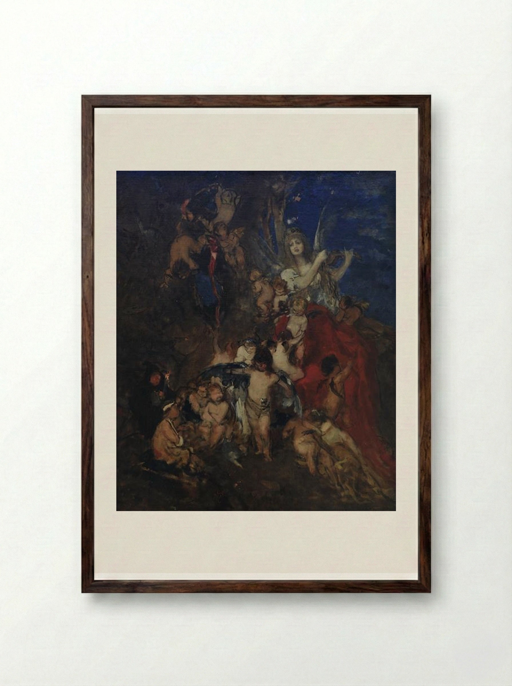 Art and its Spirits - Nikolaos Gyzis - Framed Print Dark Wood