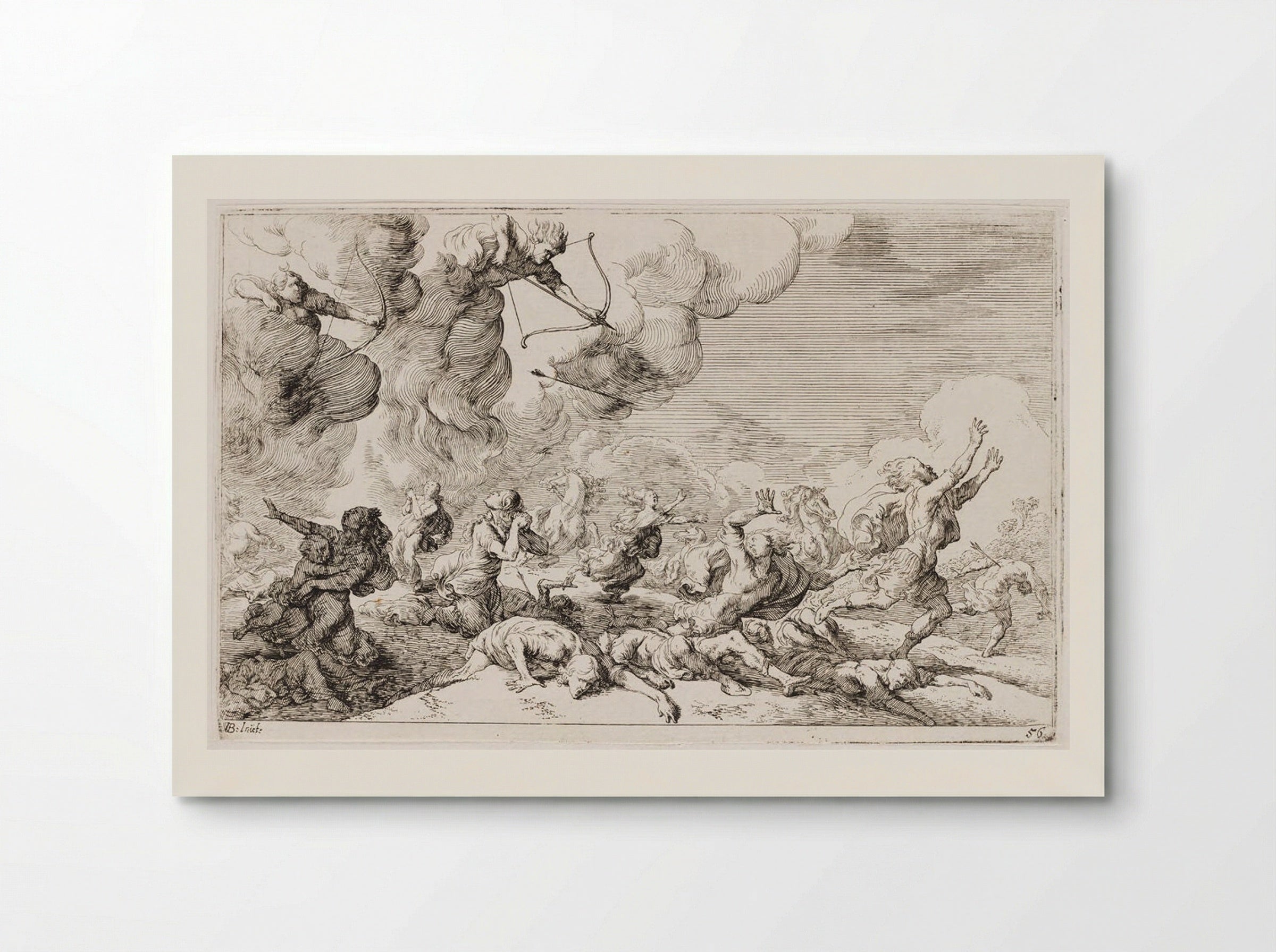 Artemis and Apollo Kill the Children of Niobe - Johann Wilhelm Baur - Poster