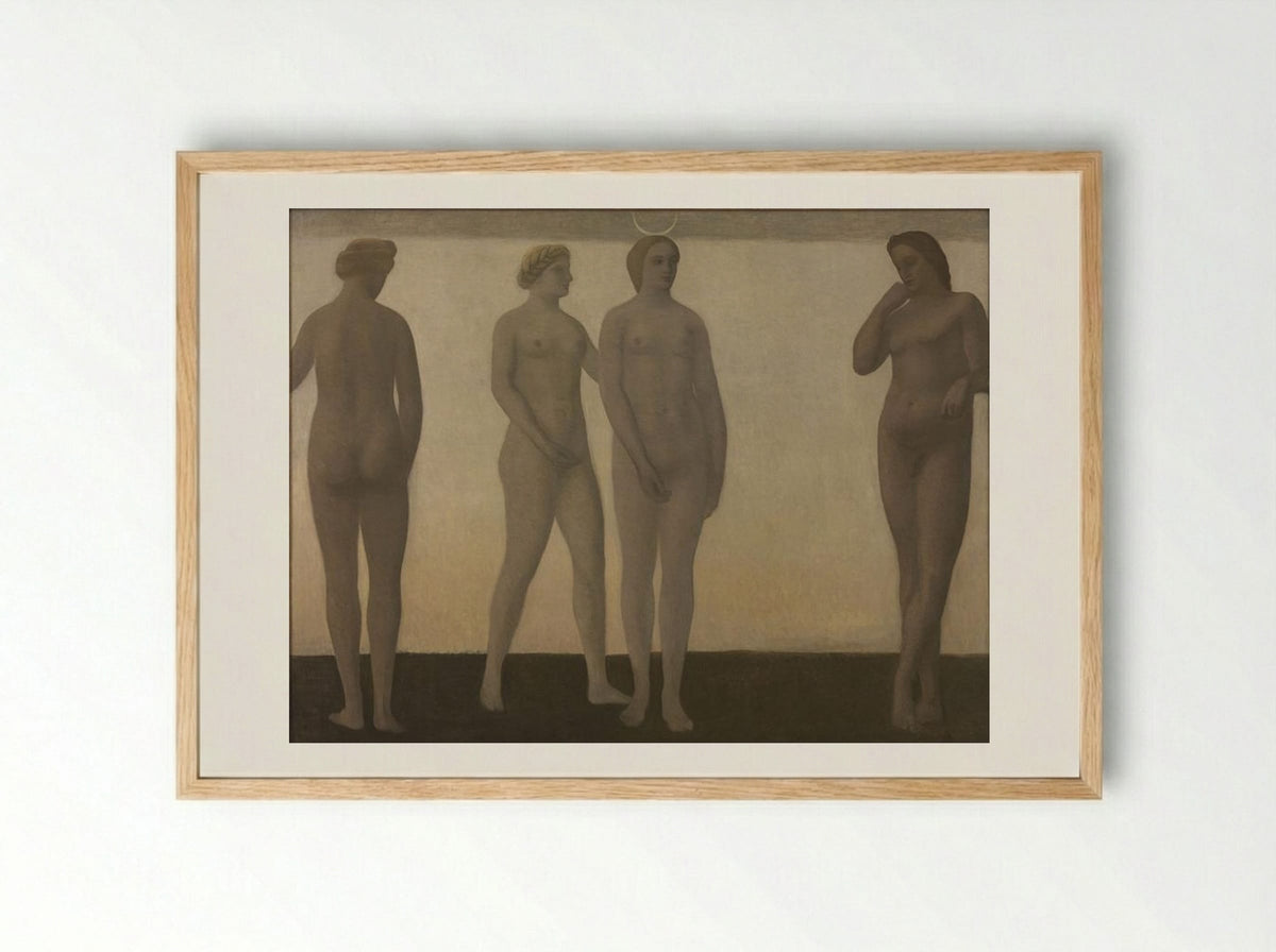 Artemis - Vilhelm Hammershøi - Framed Print Wood