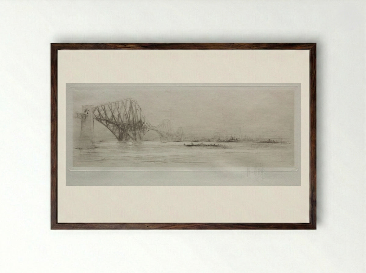 Arteries of Great Britain: The Forth - William Walcot - Framed Print Dark Wood