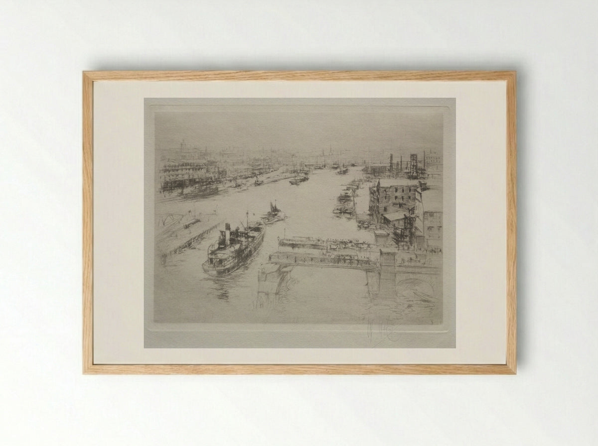 Arteries of Great Britain: The Tyne - William Walcot - Framed Print Wood