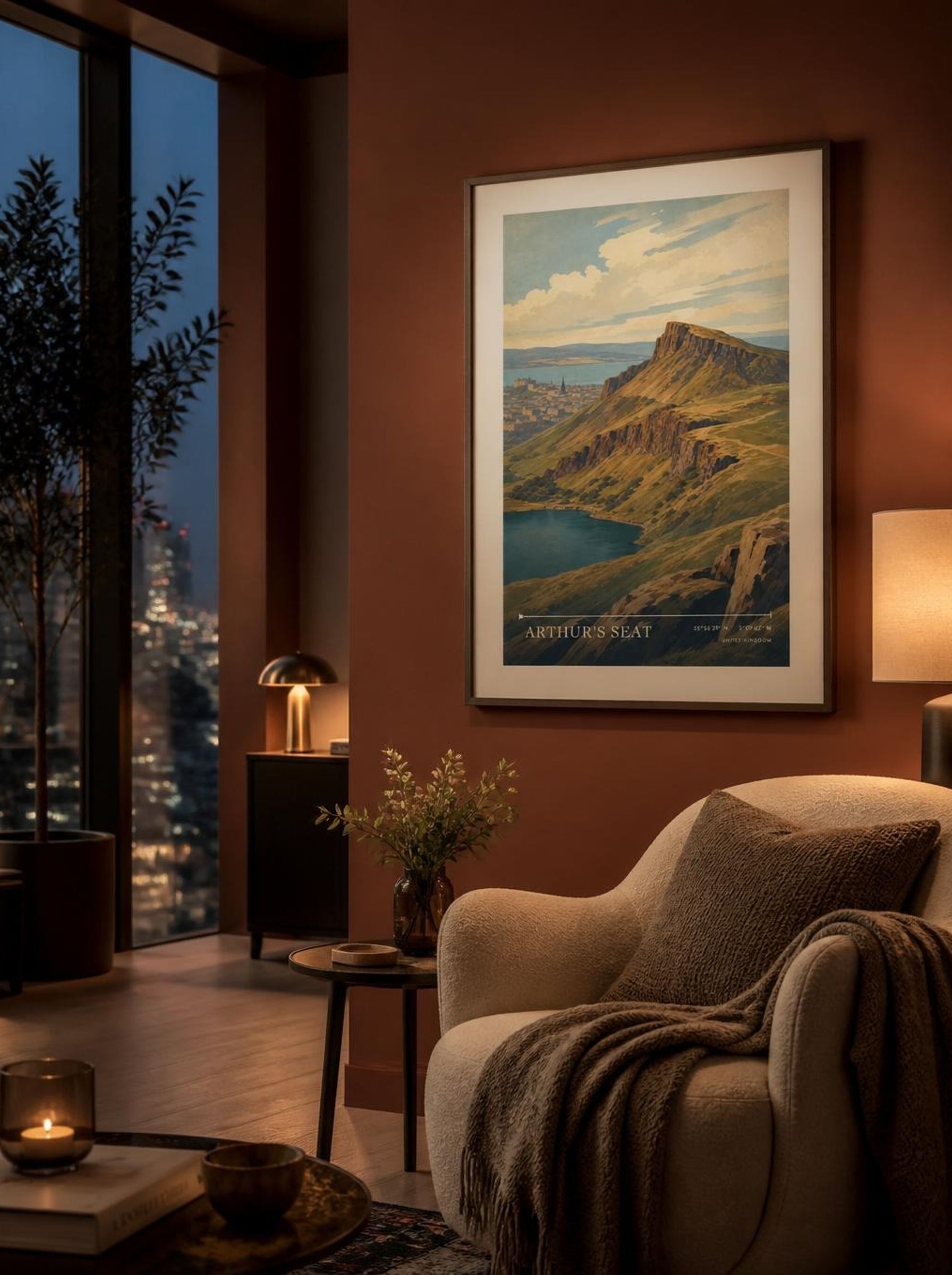 Arthur's Seat United Kingdom Travel Poster - Lifestyle