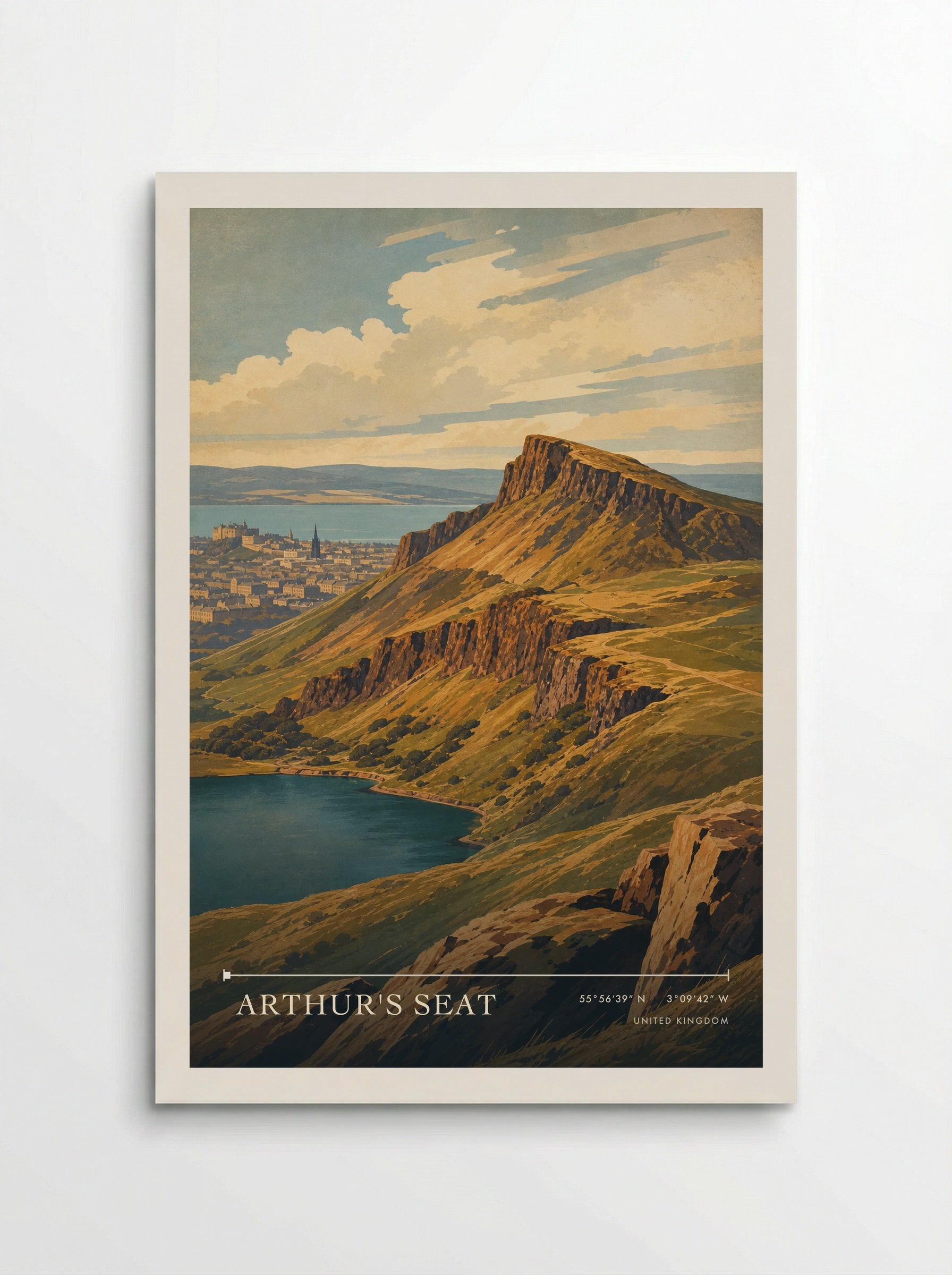 Arthur's Seat United Kingdom Travel Poster - Poster