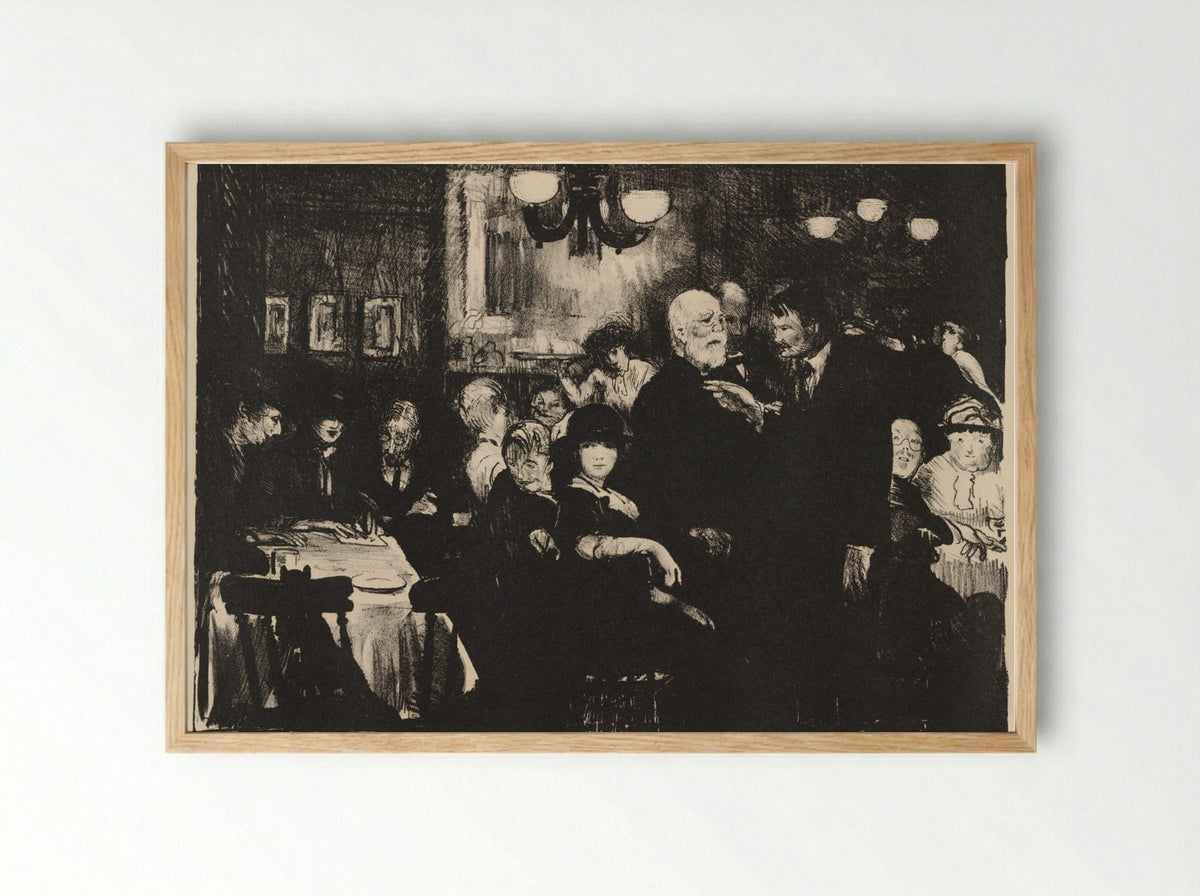 Artist's Evening - George Bellows - Framed Print Wood