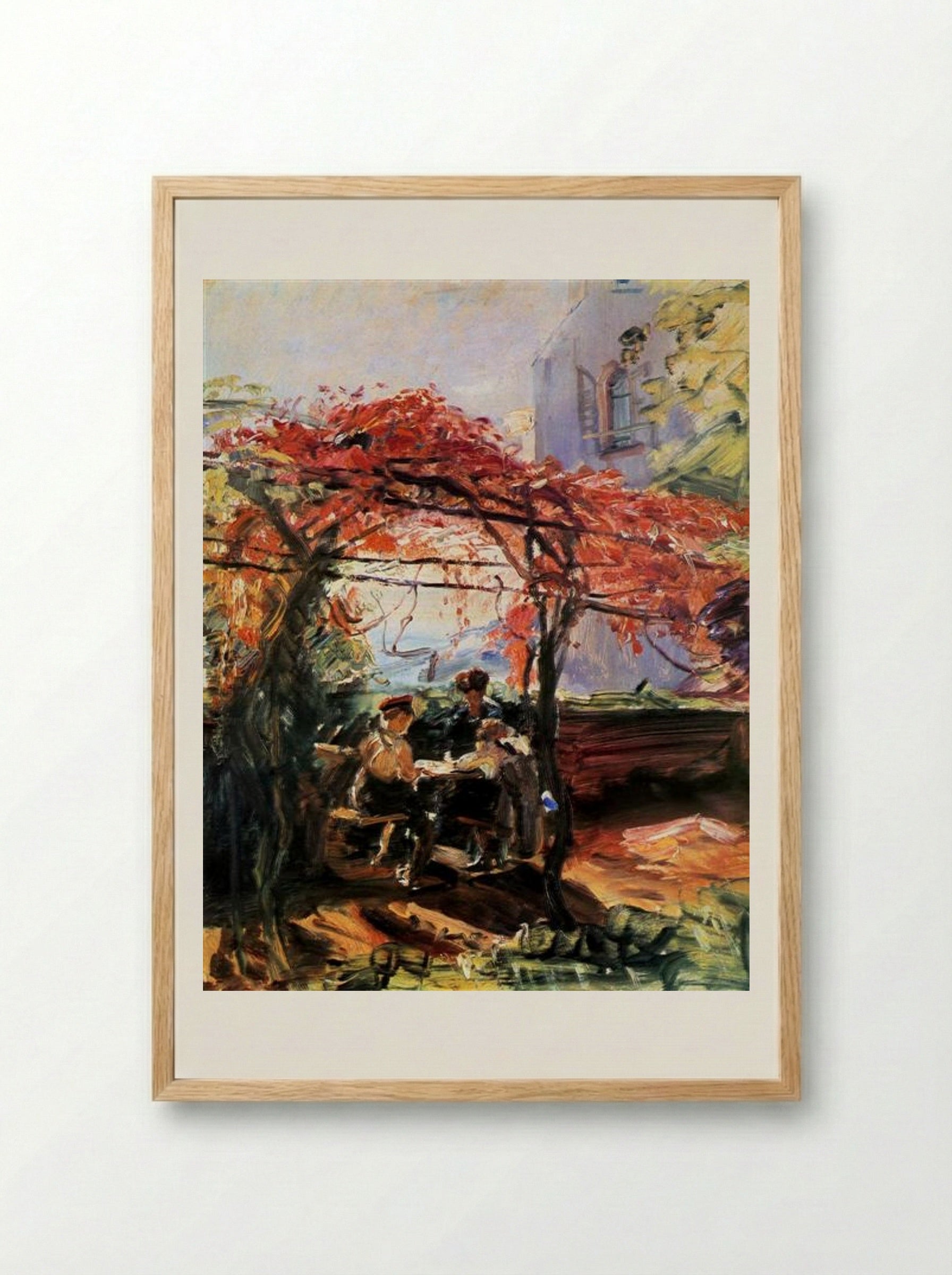 Artist's children in garden - Max Slevogt - Framed Print Wood