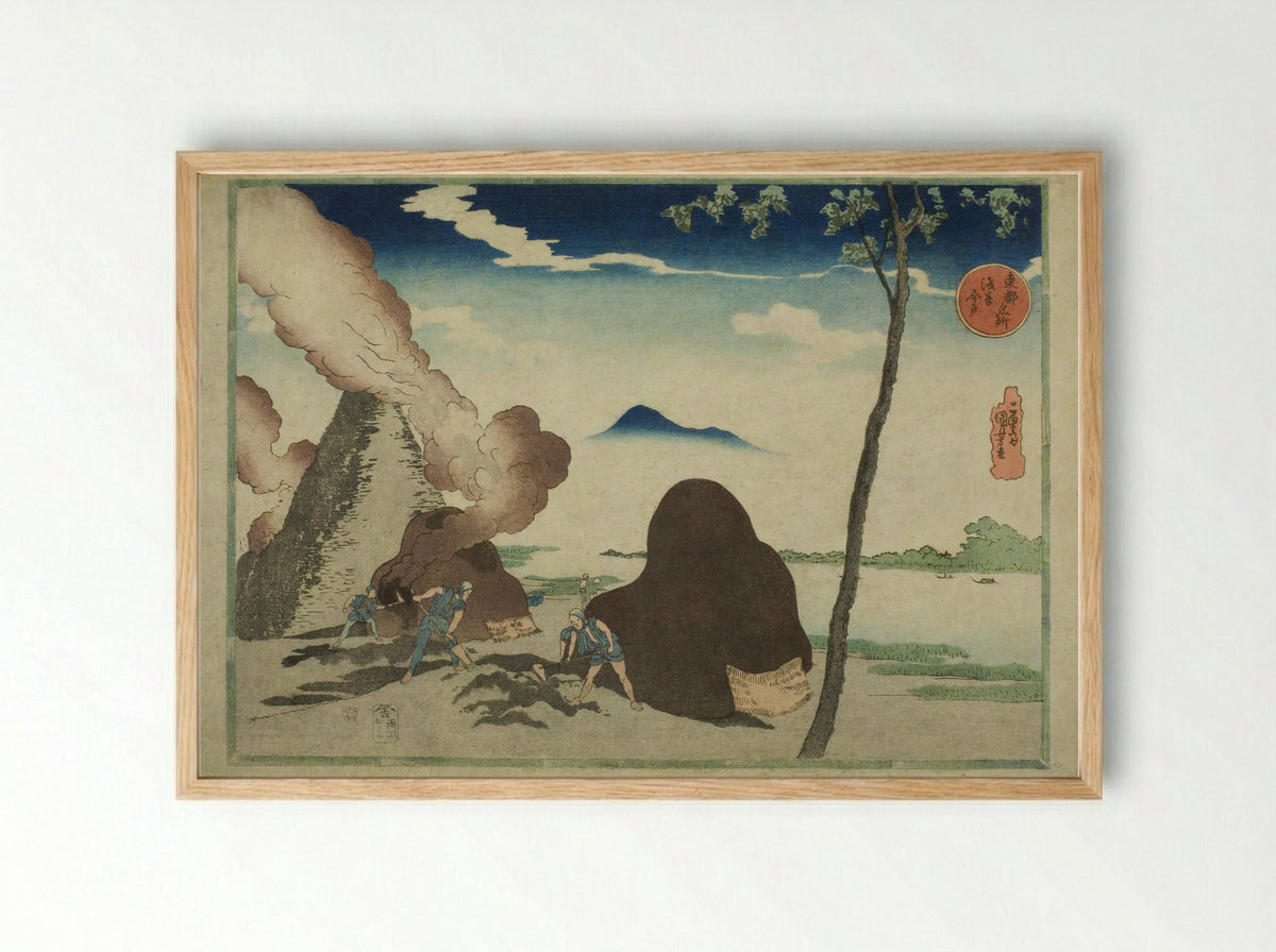 Asakusa Imado, from the series Famous Places in the Eastern Capital (Toto Meisho) - Utagawa Kuniyoshi - Framed Print Wood